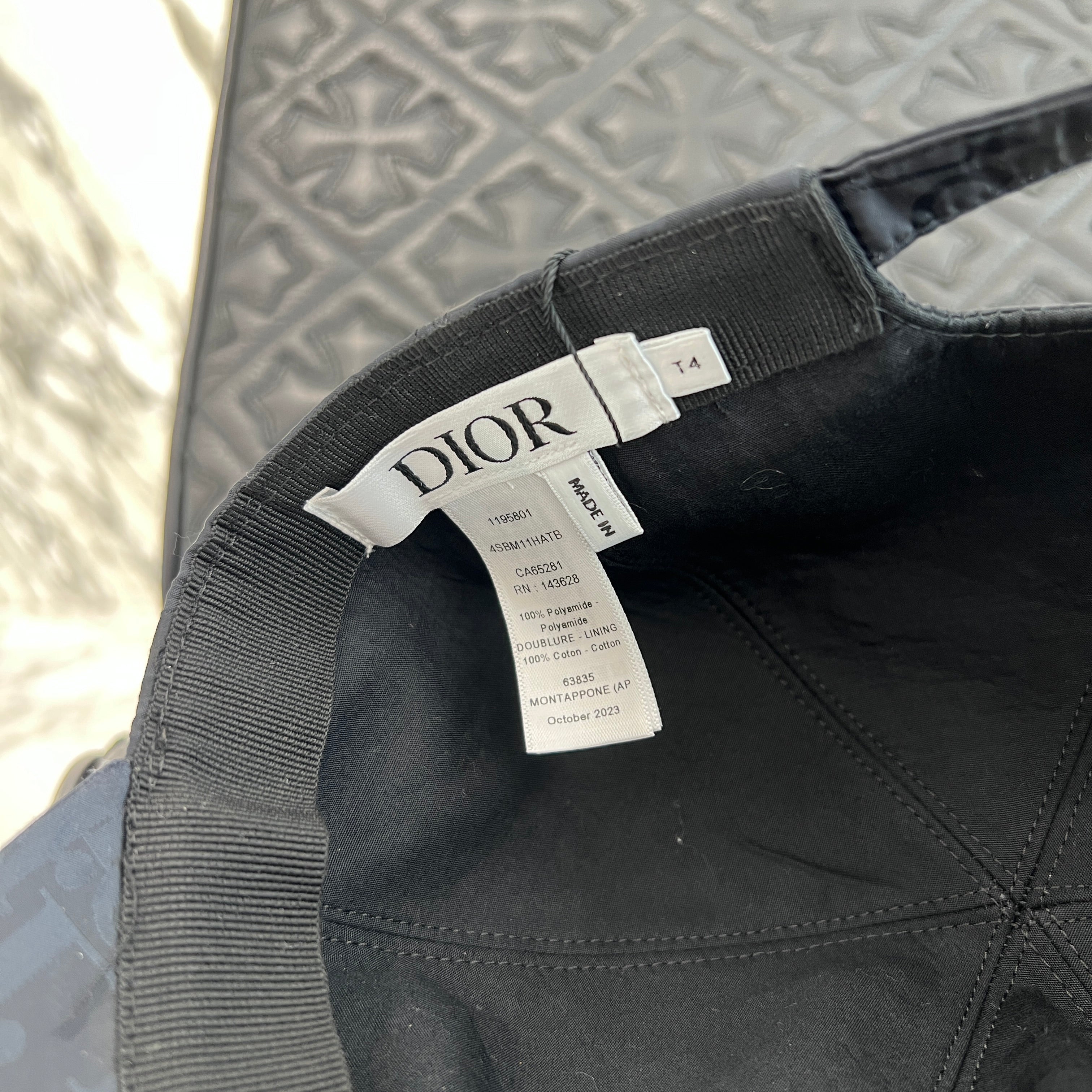 DIOR Oblique Nylon Baseball Cap 4SBM11HATB Size T4 ディオール オブリーク ナイロン ベースボールキャップ サイズT4