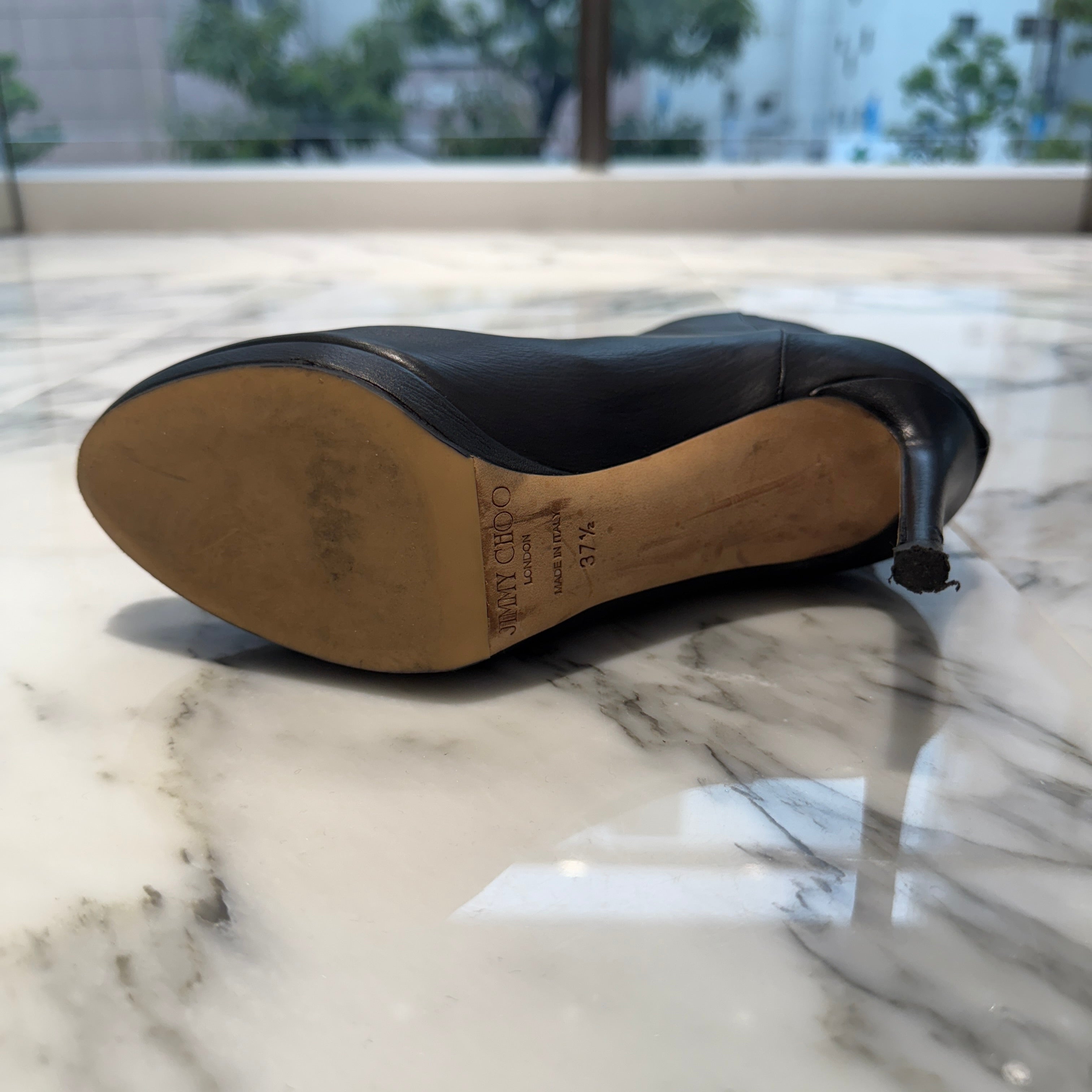 JIMMY CHOO Leather Short Boots size 37 1/2 ジミーチュウ レザーショートブーツ サイズ37 1/2