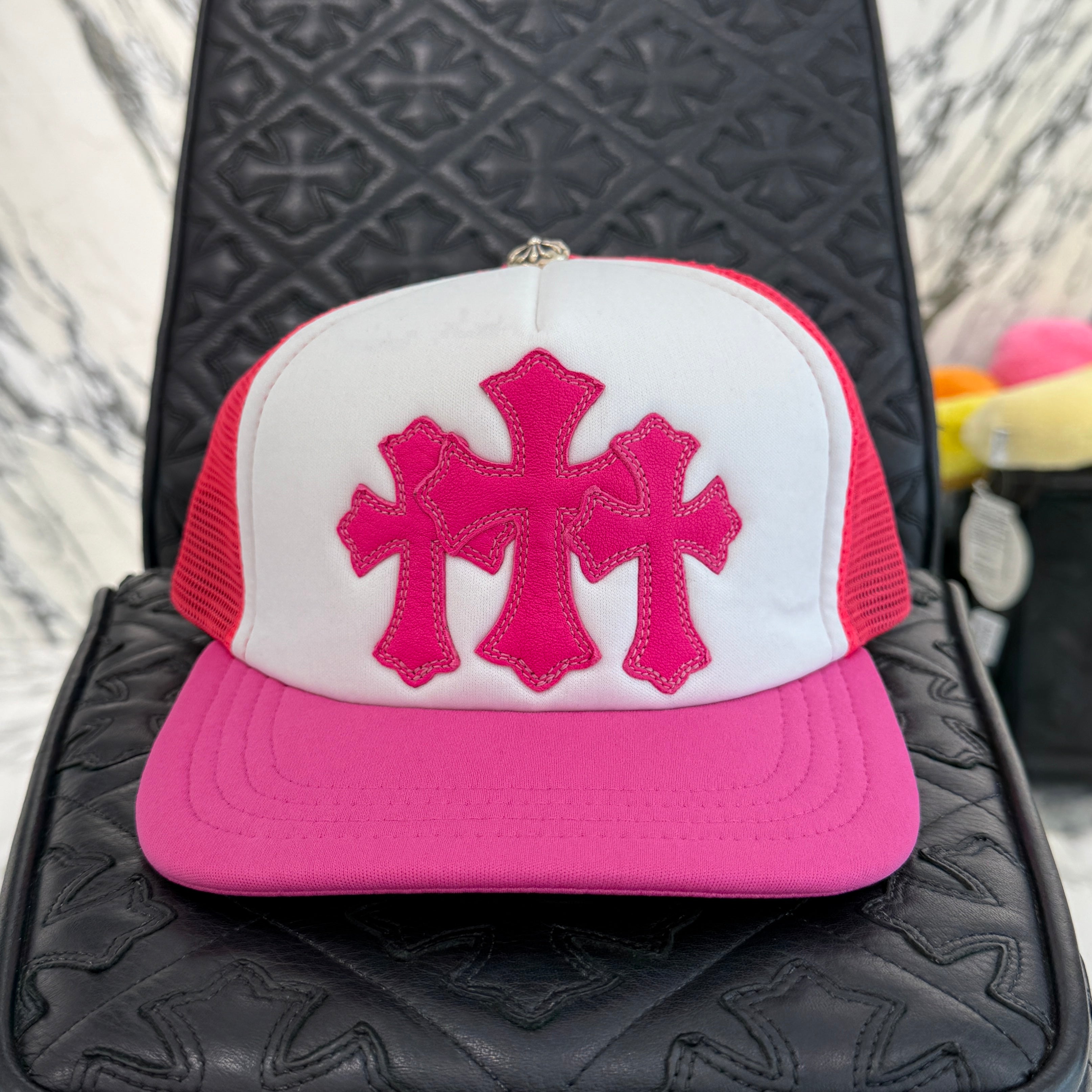 CHROME HEARTS Triple Cross Patch Trucker Cap ONE SIZE(53-60) クロムハーツ トリプルクロスパッチトラッカーキャップ サイズONE SIZE(53-60)