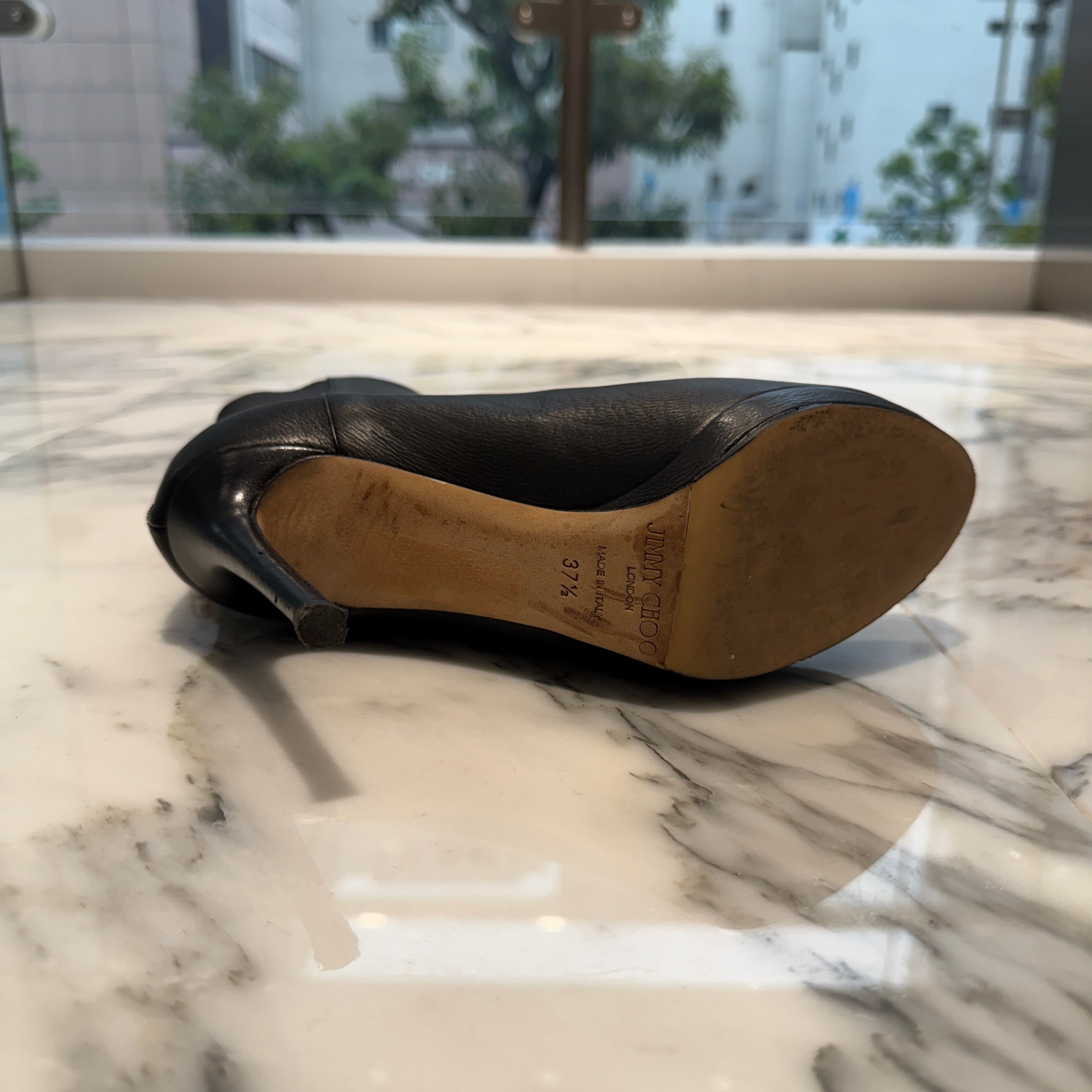 JIMMY CHOO Leather Short Boots size 37 1/2 ジミーチュウ レザーショートブーツ サイズ37 1/2