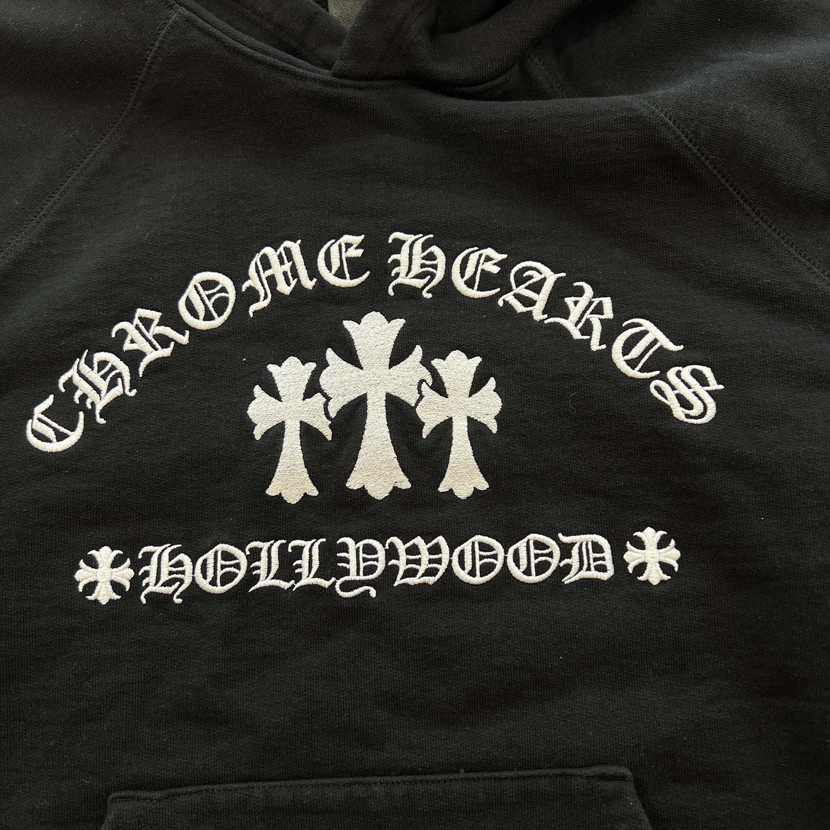 CHROME HEARTS King Taco Cemetery Cross Embroidery Pullover Hoodie Size L クロムハーツ キングタコ セメタリークロス 刺繍 プルオーバーフーディ サイズL
