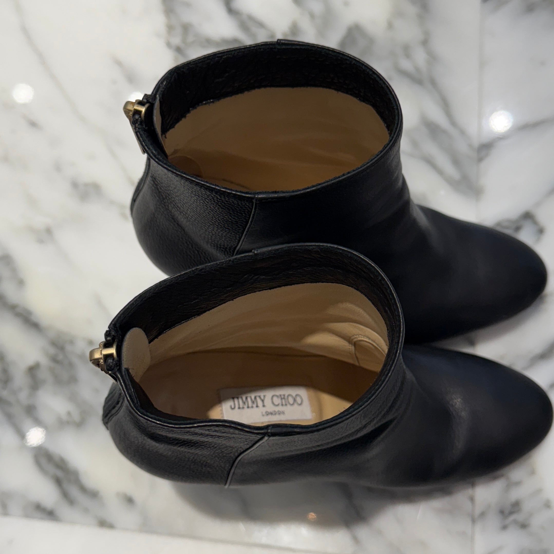 JIMMY CHOO Leather Short Boots size 37 1/2 ジミーチュウ レザーショートブーツ サイズ37 1/2