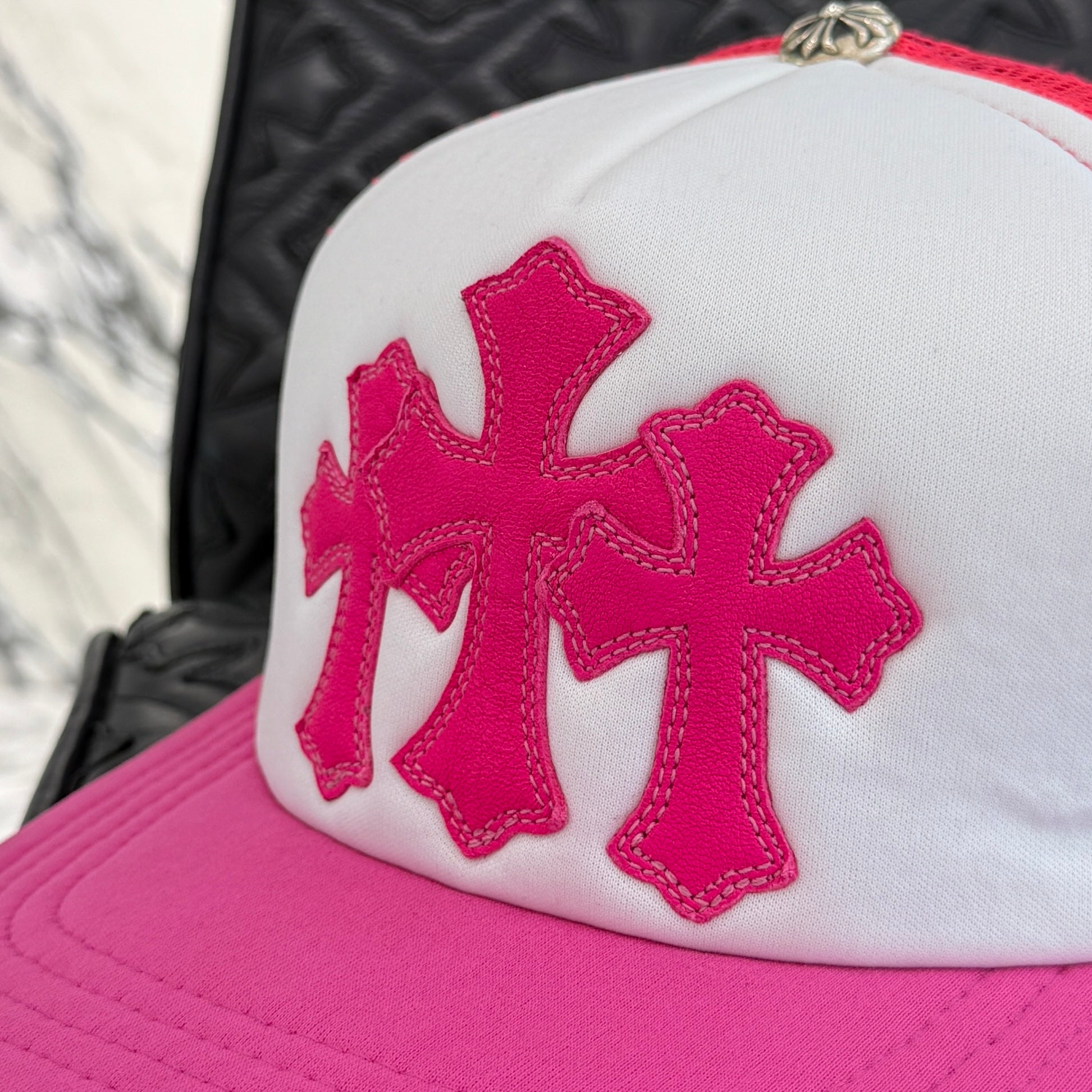 CHROME HEARTS Triple Cross Patch Trucker Cap ONE SIZE(53-60) クロムハーツ トリプルクロスパッチトラッカーキャップ サイズONE SIZE(53-60)