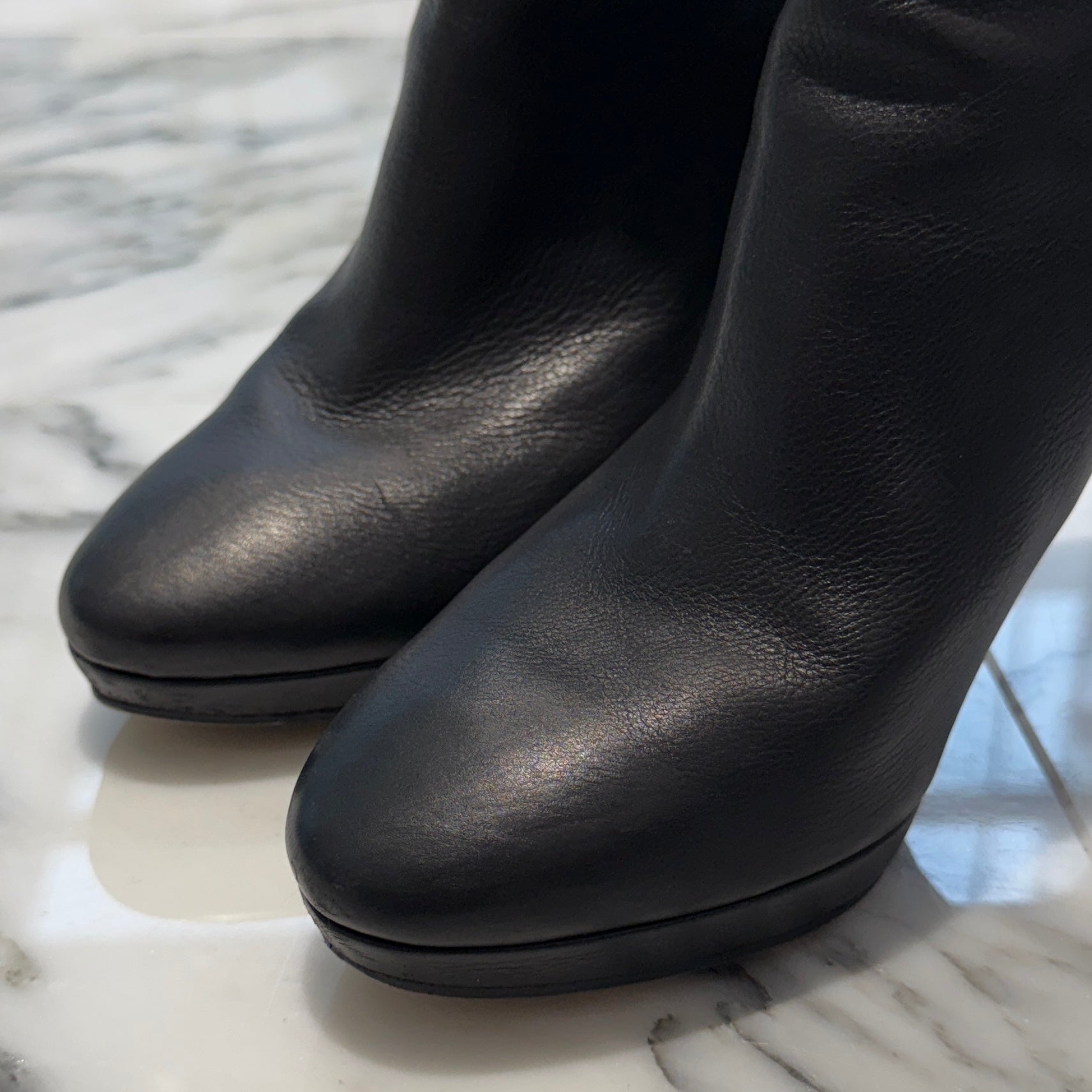 JIMMY CHOO Leather Short Boots size 37 1/2 ジミーチュウ