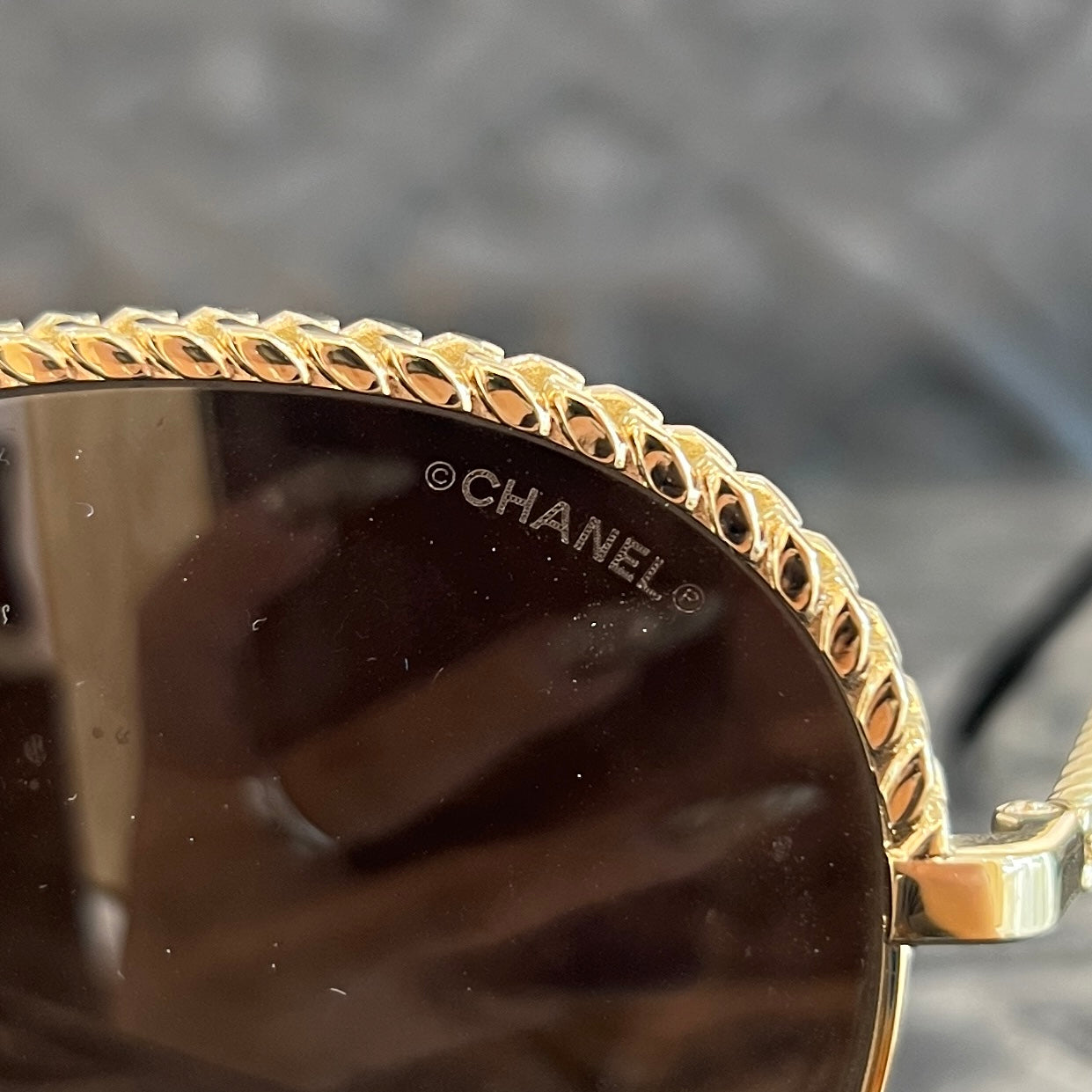 CHANEL 2019SS Chain Around Coco Chain Panto Shape Sunglasses 4242 C395-S5 Size 55□17 135 シャネル チェーンアラウンド ココチェーンパントシェイプ サングラス サイズ55□17 135