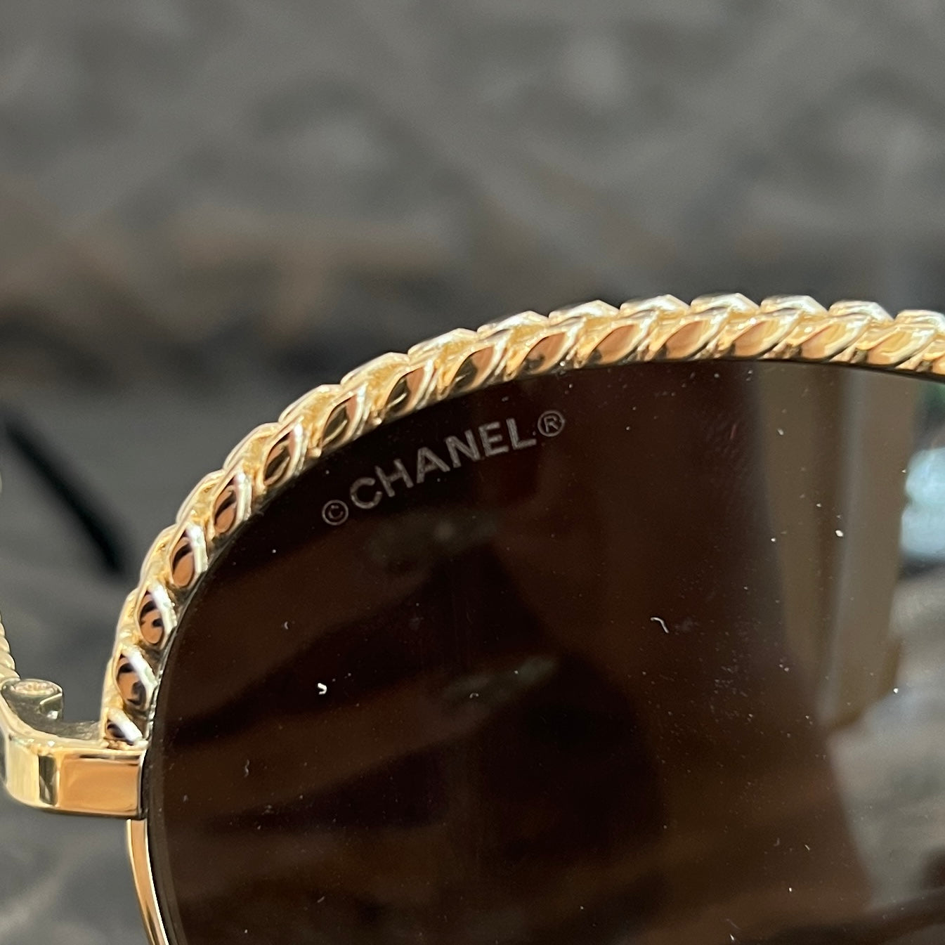 CHANEL 2019SS Chain Around Coco Chain Panto Shape Sunglasses 4242 C395-S5 Size 55□17 135 シャネル チェーンアラウンド ココチェーンパントシェイプ サングラス サイズ55□17 135