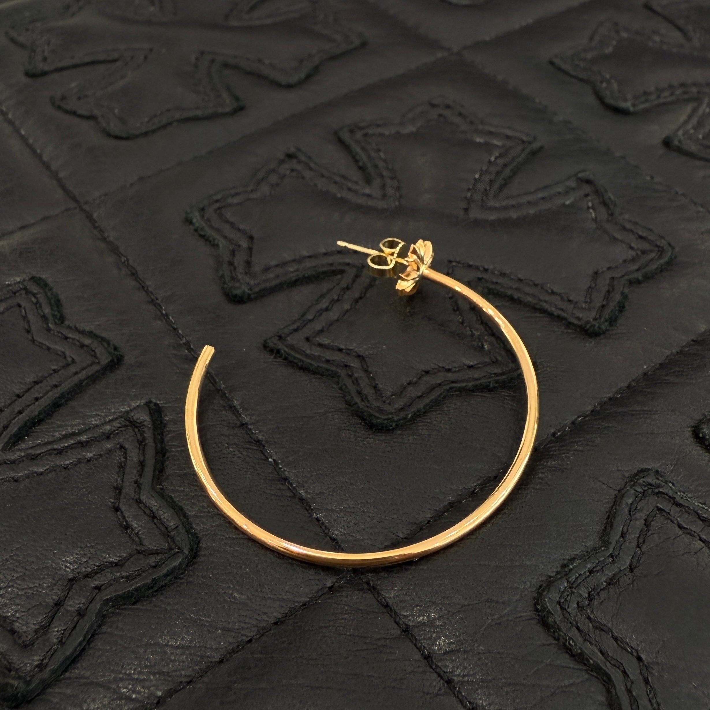 CHROME HEARTS 22K CH Plus Hoop Earring クロムハーツ 22K CHプラス クロス フープ イヤリング ピアス