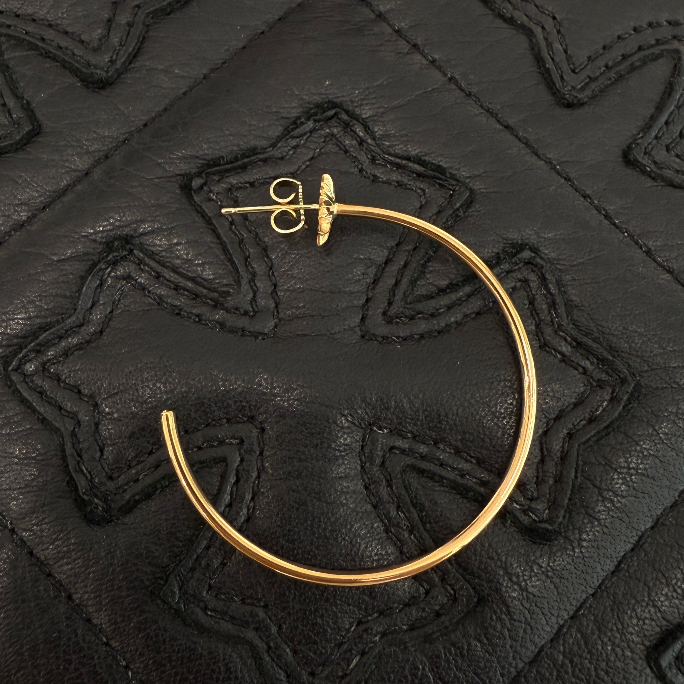 CHROME HEARTS 22K CH Plus Hoop Earring クロムハーツ 22K CHプラス クロス フープ イヤリング ピアス
