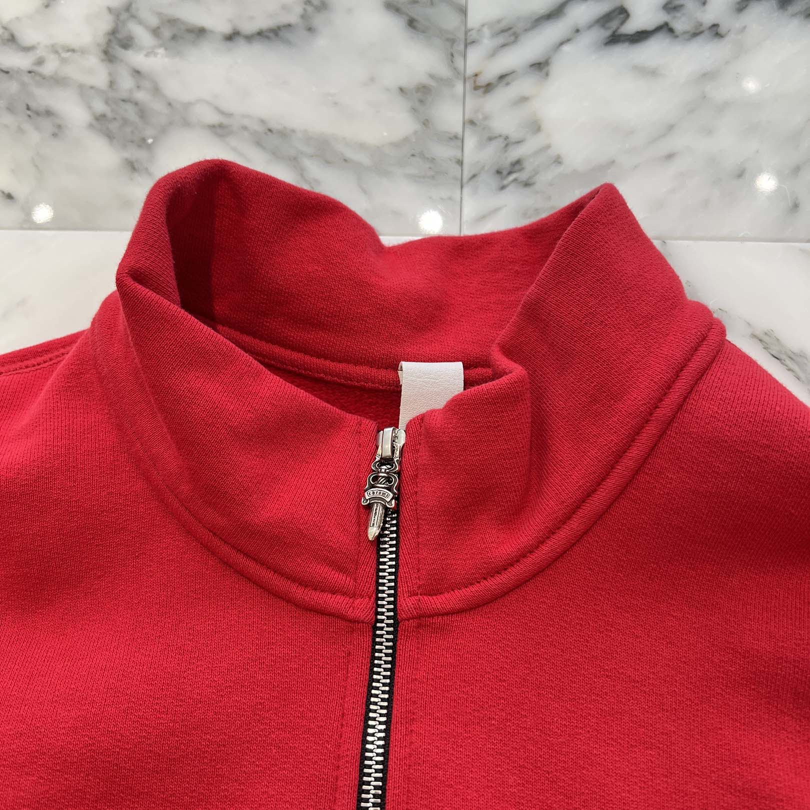 CHROME HEARTS Y NOT King Taco 3 Cemetery Cross Embroidery Half Zip Sweat Shirt Size L クロムハーツ ワイノット キングタコ 3 セメタリークロス刺繍 ハーフジップ スウェットシャツ サイズL