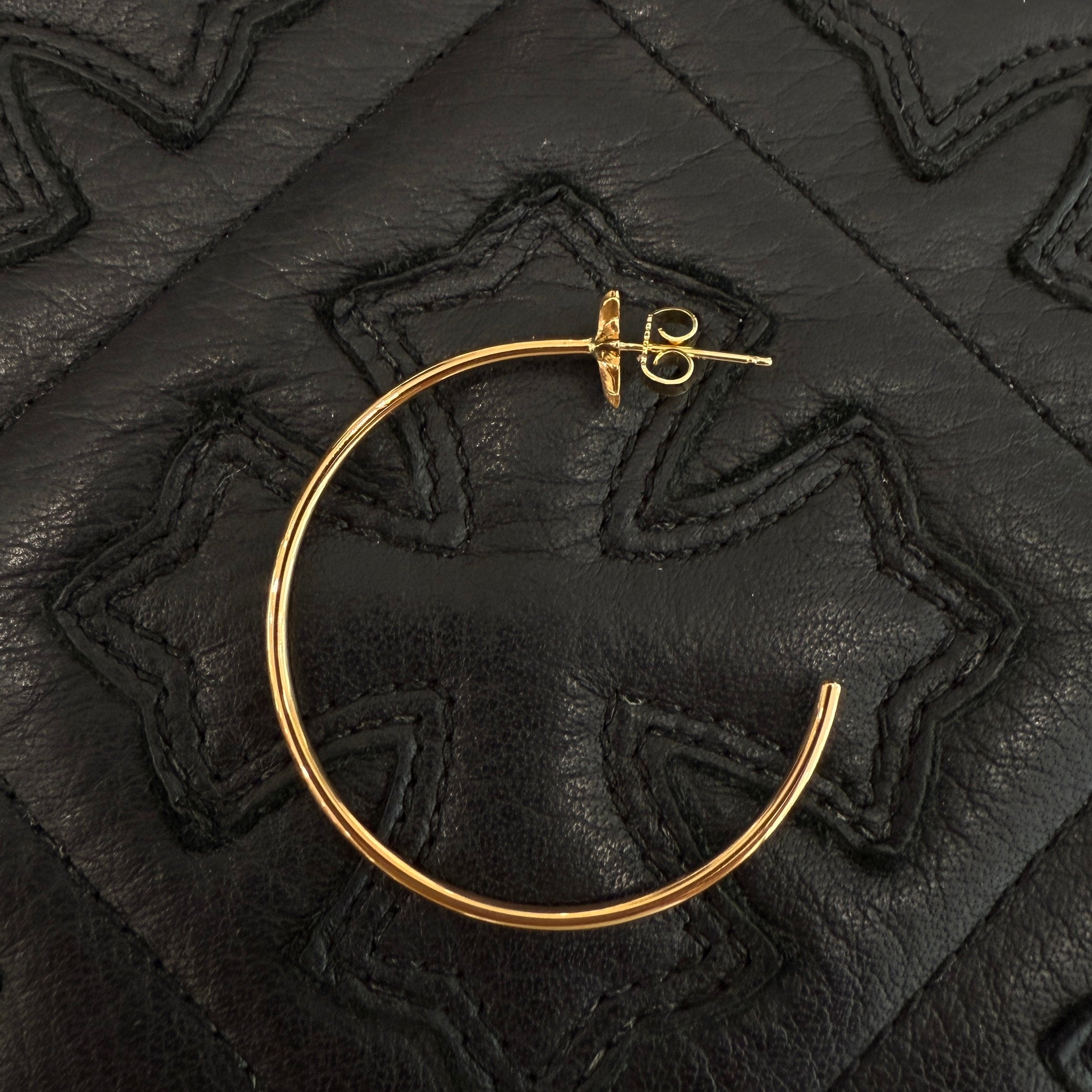 CHROME HEARTS 22K CH Plus Hoop Earring クロムハーツ 22K CHプラス クロス フープ イヤリング ピアス