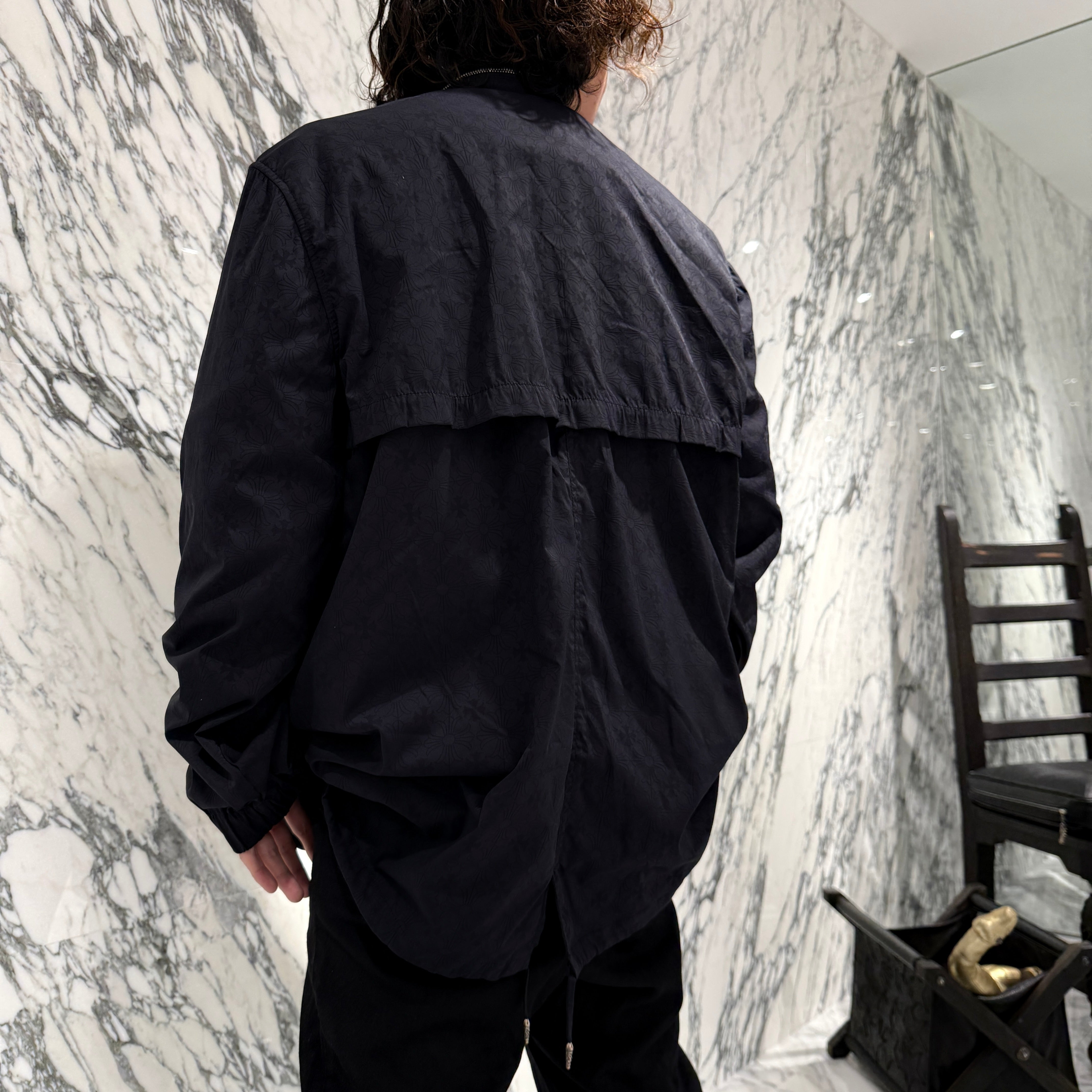 CHROME HEARTS CH Plus Cross Dagger Zip Nylon Coat Size M