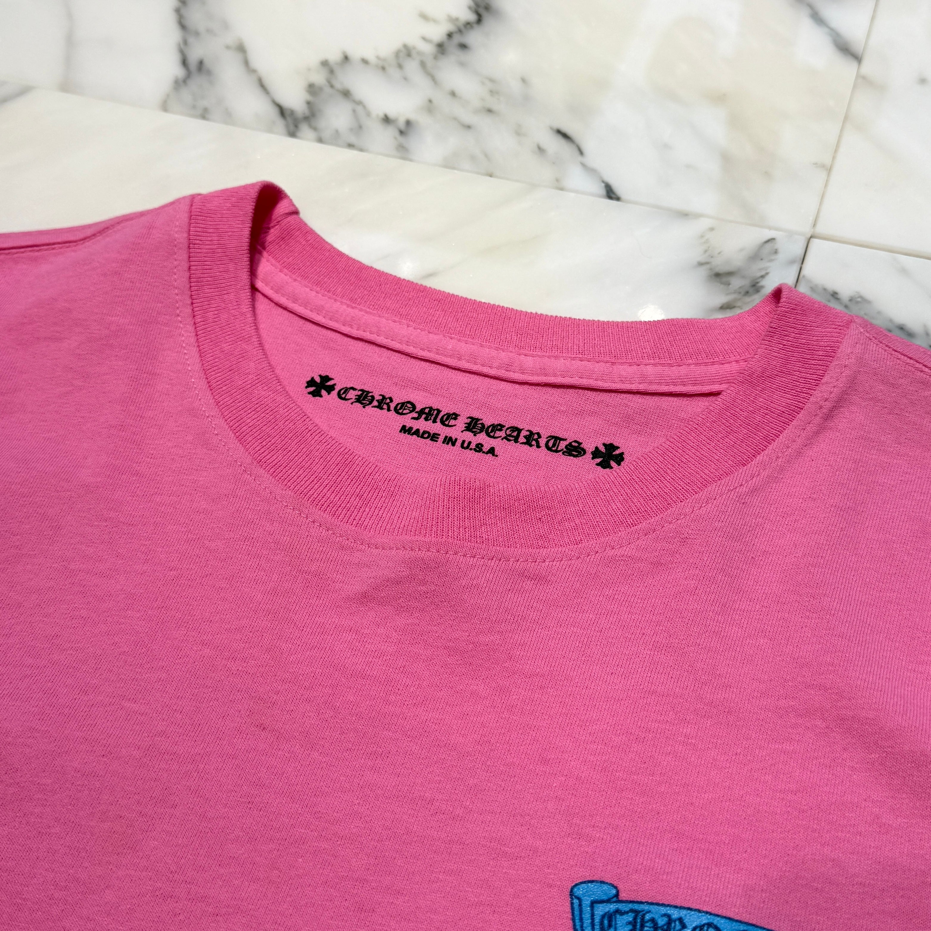 CHROME CHROME HEARTS ザット グループ スクロール Tシャツ ブルー M 
