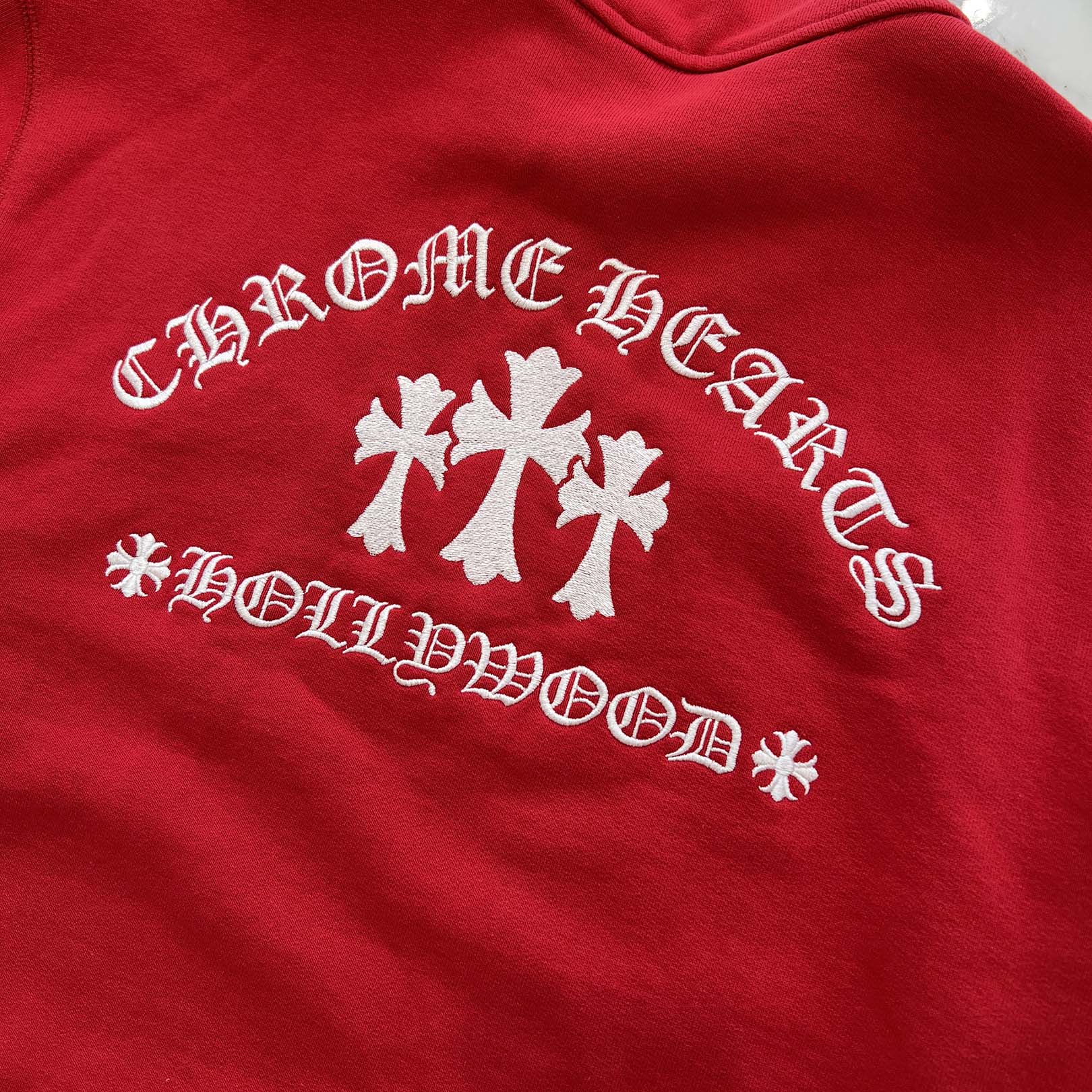 CHROME HEARTS Y NOT King Taco 3 Cemetery Cross Embroidery Half Zip Sweat Shirt Size L クロムハーツ ワイノット キングタコ 3 セメタリークロス刺繍 ハーフジップ スウェットシャツ サイズL