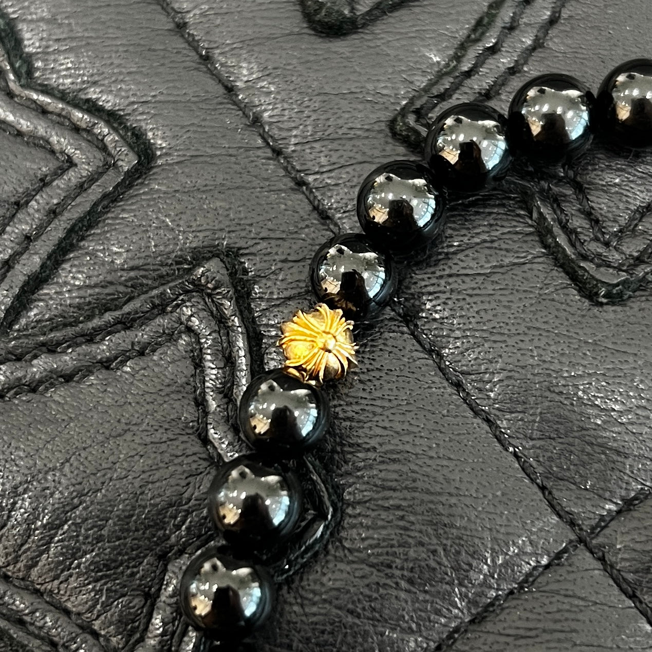 CHROME HEARTS 22K CH Logo BS Flare Beads Bracelet クロムハーツ 22K CHロゴ BSフレア ビーズブレスレット