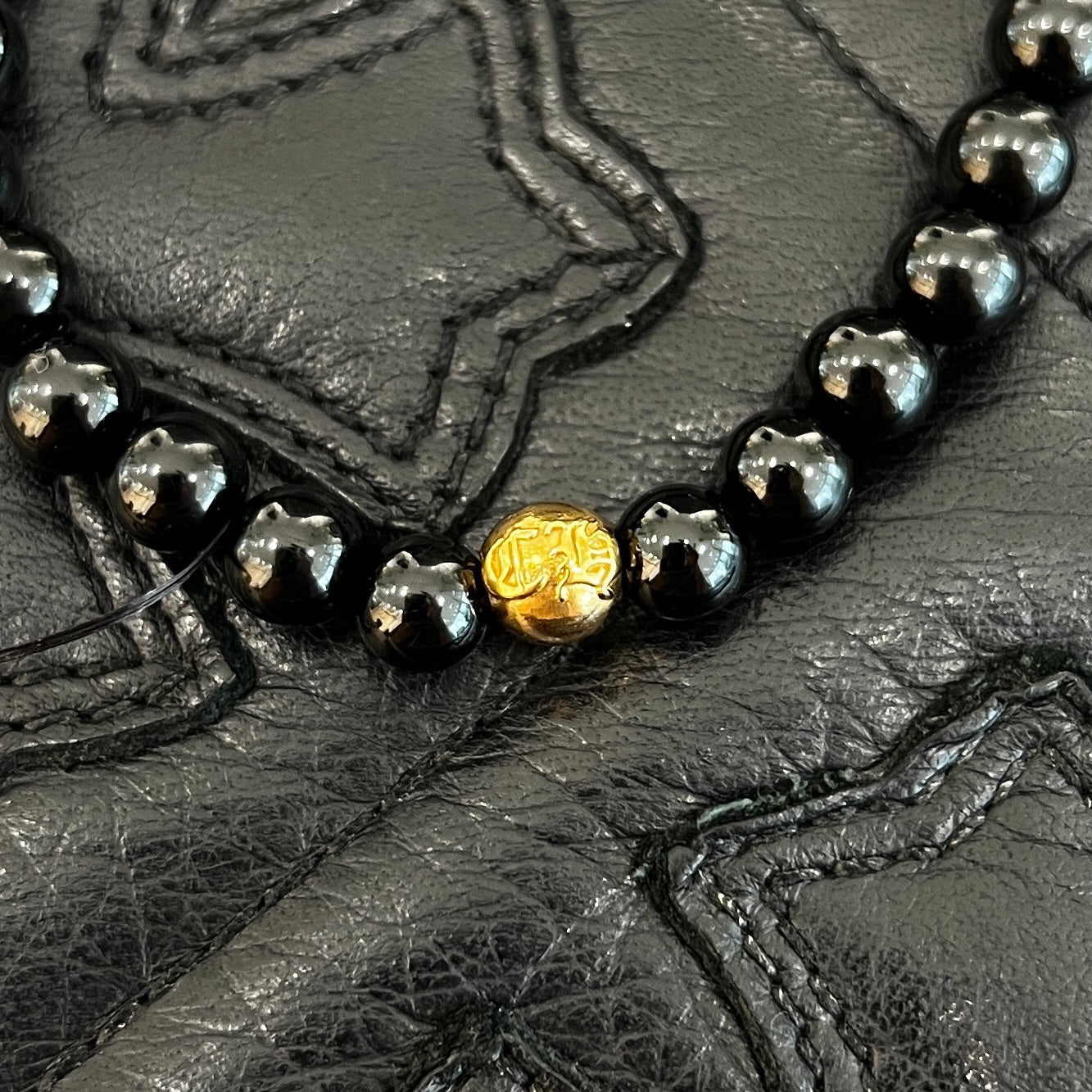 CHROME HEARTS 22K CH Logo BS Flare Beads Bracelet クロムハーツ 22K
