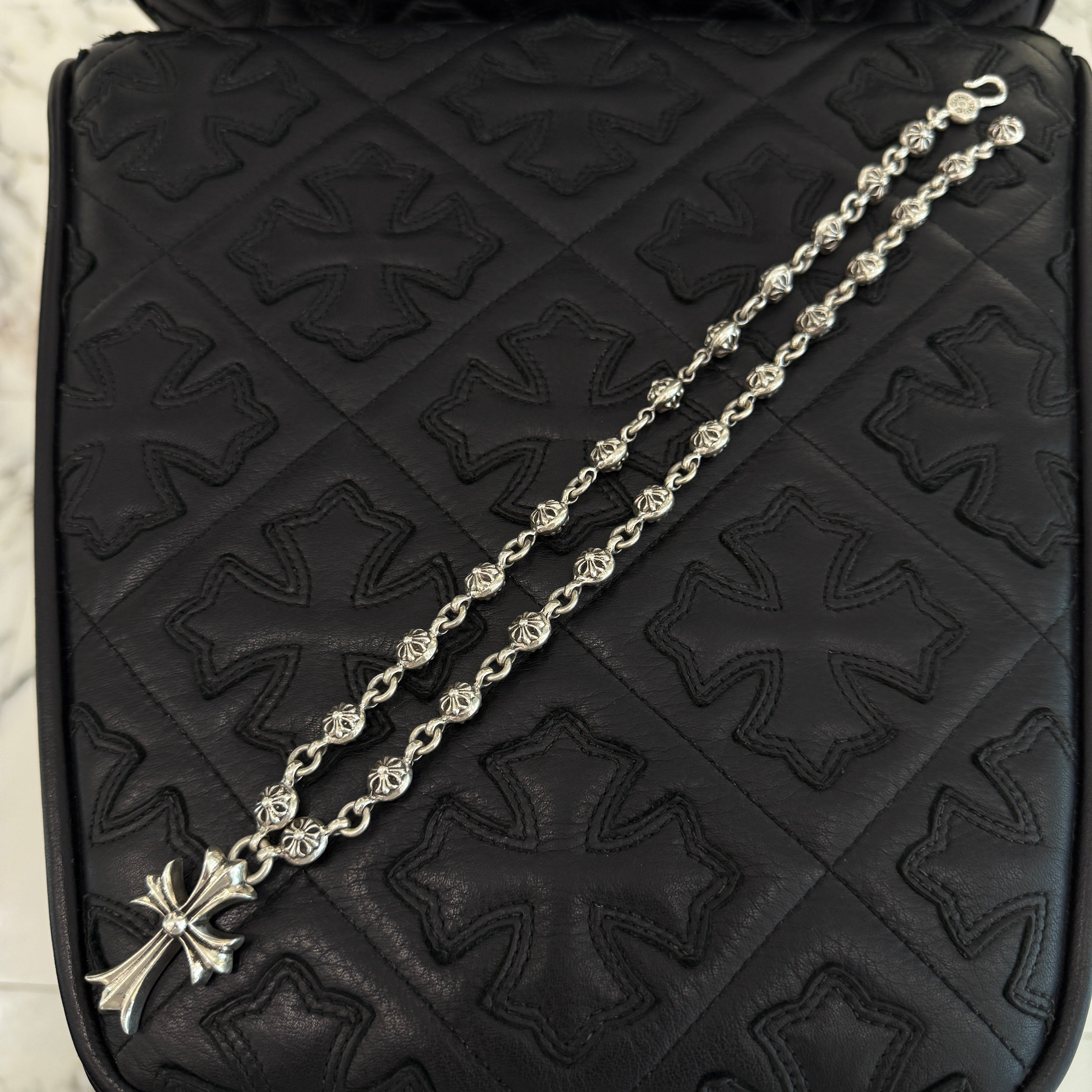 CHROME HEARTS CH Cross Pendant Small with Cross Ball Necklace #1