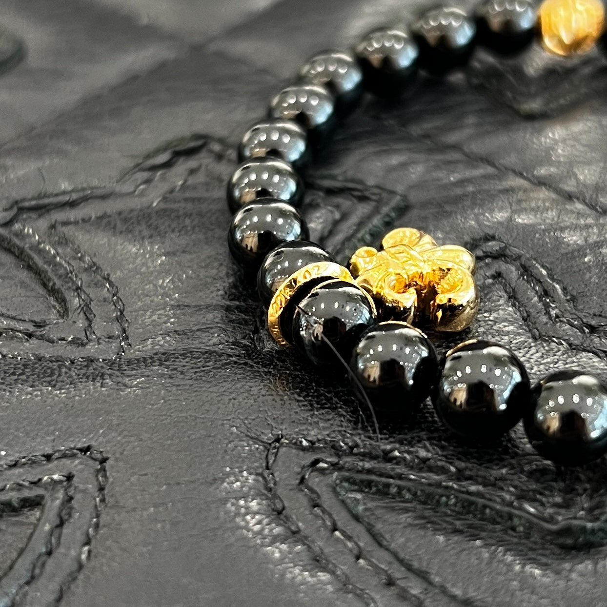 CHROME HEARTS 22K CH Logo BS Flare Beads Bracelet クロムハーツ 22K CHロゴ BSフレア ビーズブレスレット