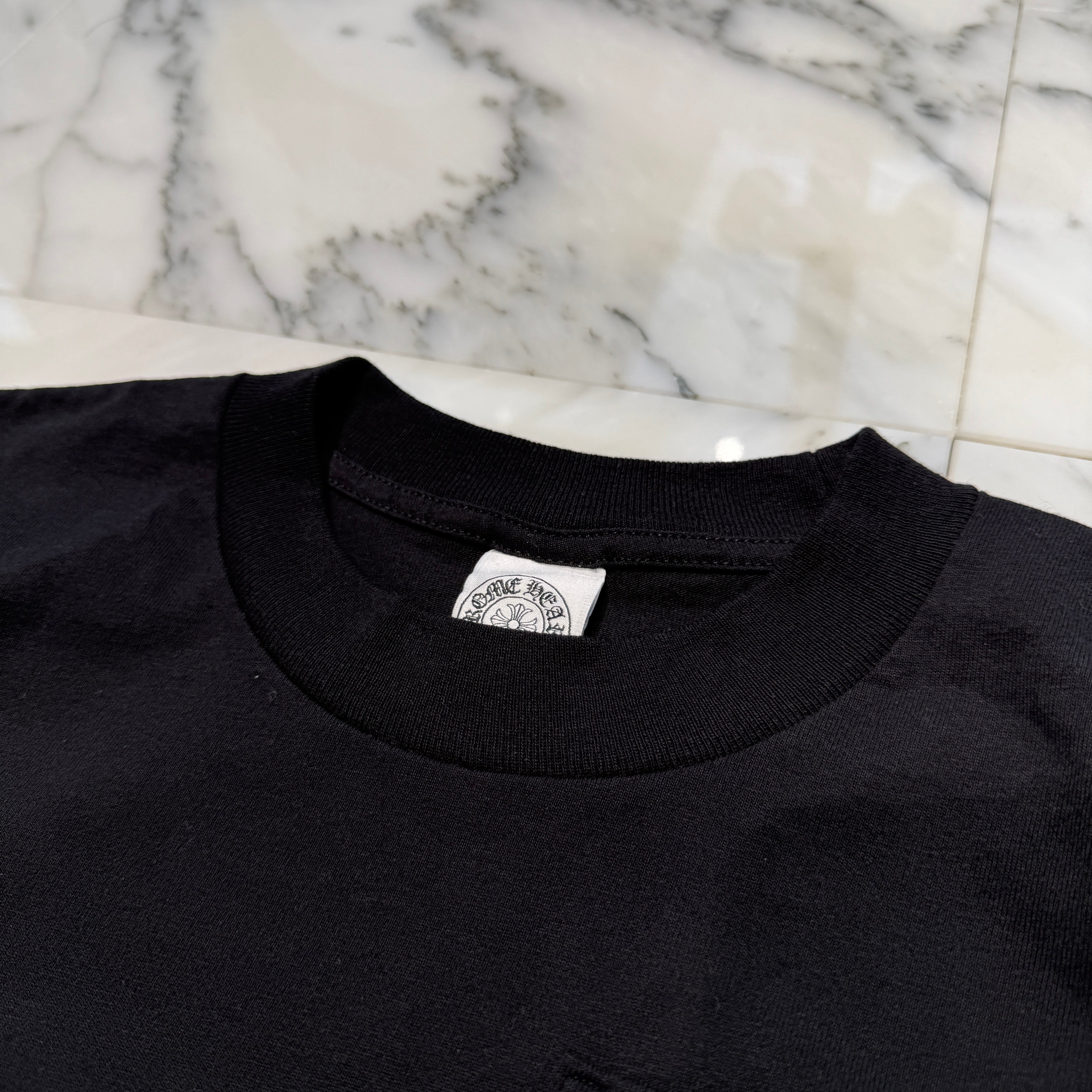 CHROME HEARTS Vertical Logo Side Star Tee Size S クロムハーツ ヴァーティカルロゴ サイドスター Tシャツ サイズS