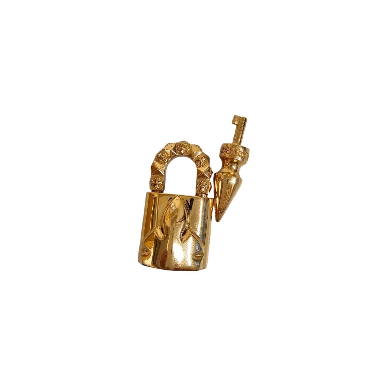 CHROME HEARTS CH Lock Spike Key Charm 22K
