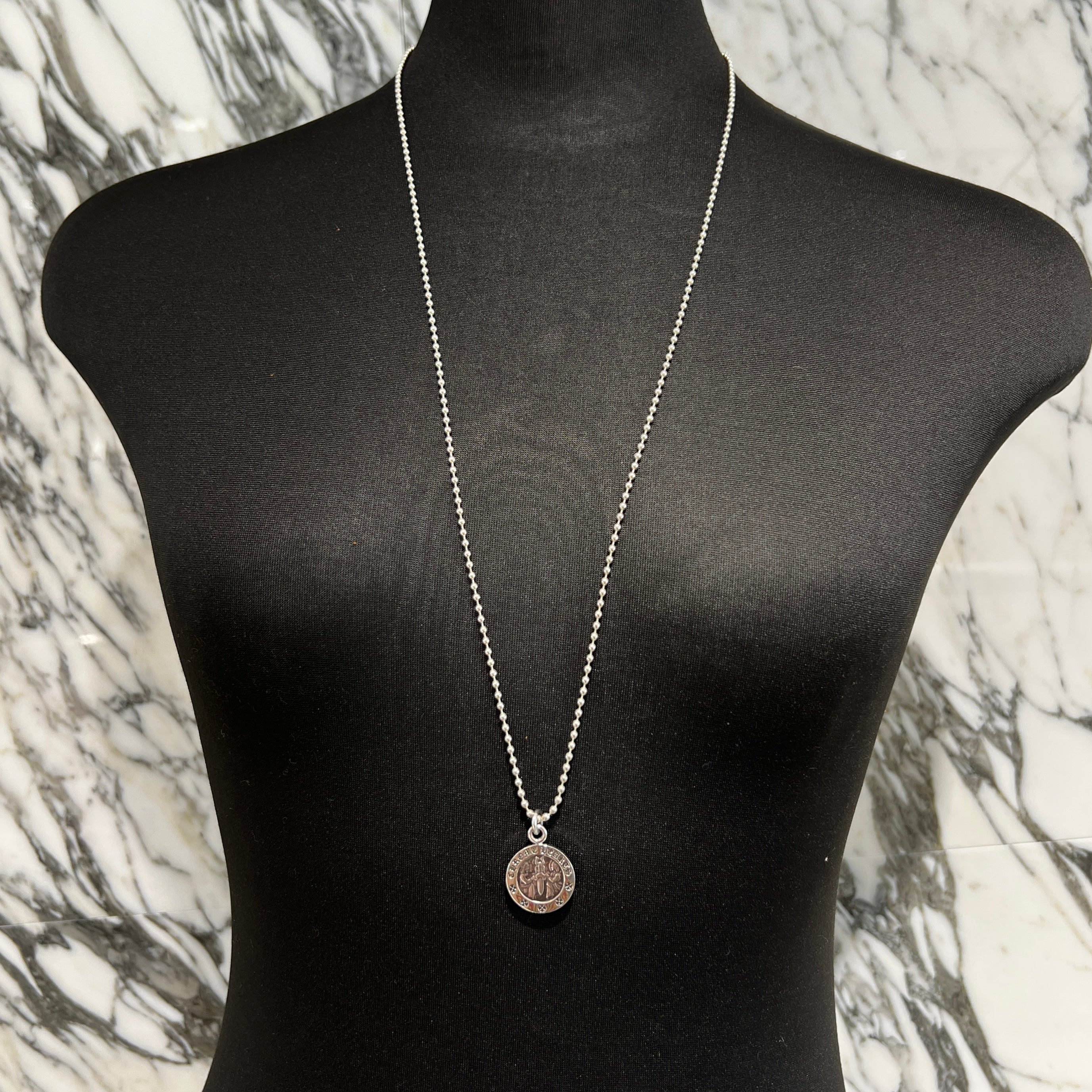 CHROME HEARTS Angel Medal Charm V2 Neckless Size 29inch クロムハーツ エンジェルメダルチャーム V2 ネックレス サイズ29インチ