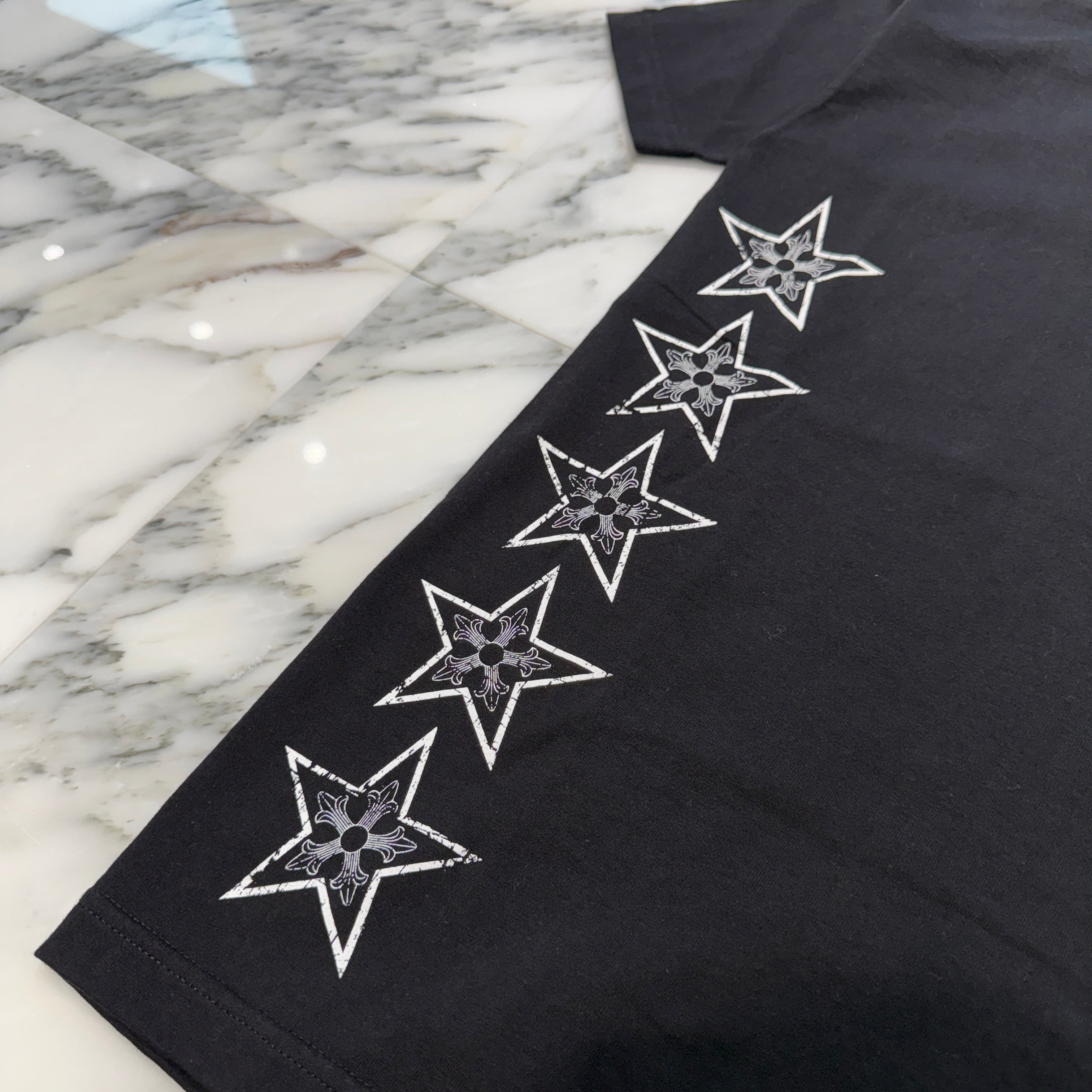 CHROME HEARTS Vertical Logo Side Star Tee Size S クロムハーツ ヴァーティカルロゴ サイドスター Tシャツ サイズS