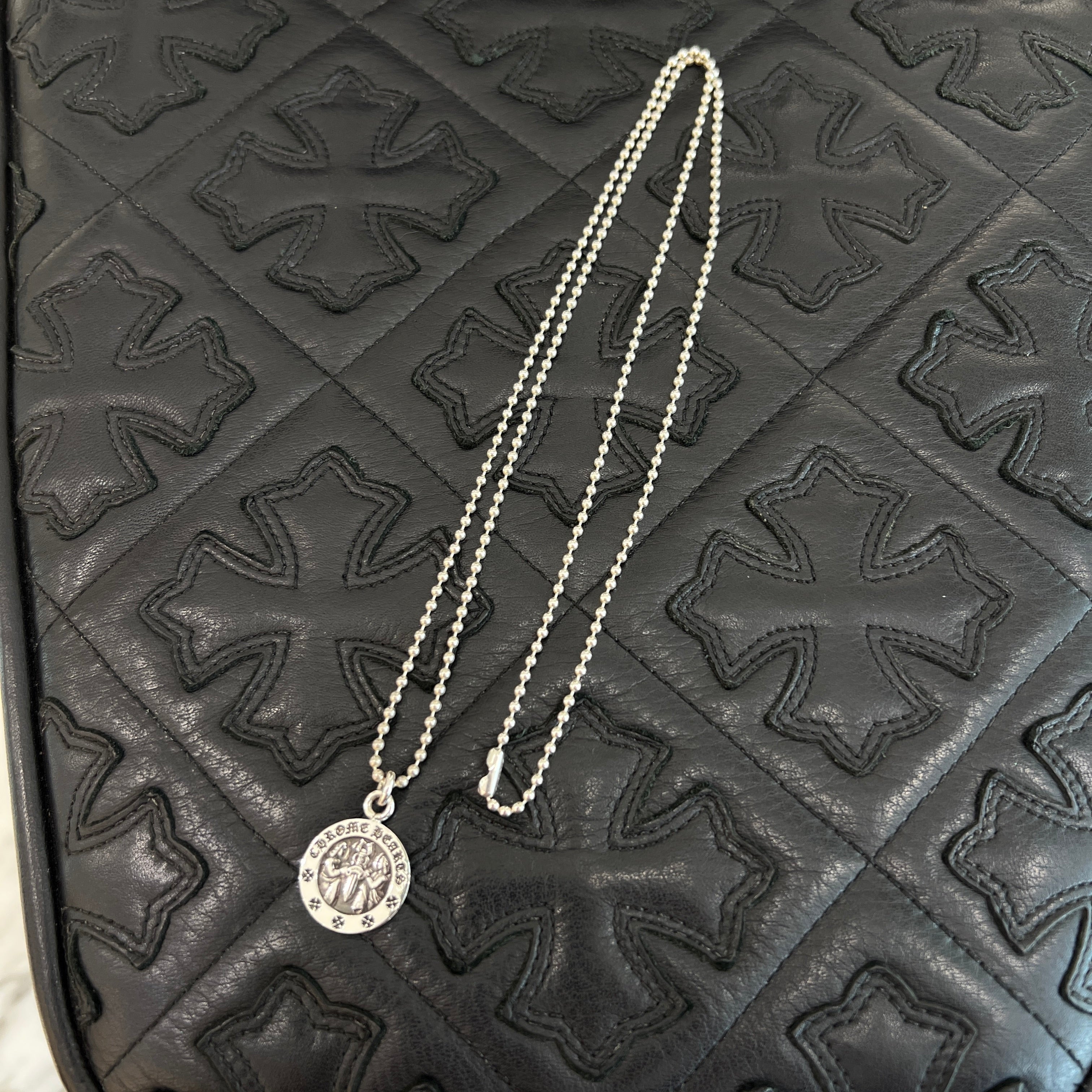 CHROME HEARTS Angel Medal Charm V2 Neckless Size 29inch クロム