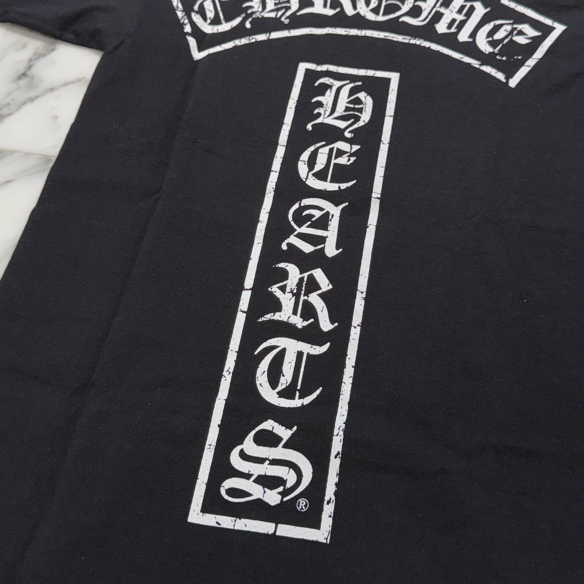 CHROME HEARTS Vertical Logo Side Star Tee Size S クロムハーツ ヴァーティカルロゴ サイドスター Tシャツ サイズS