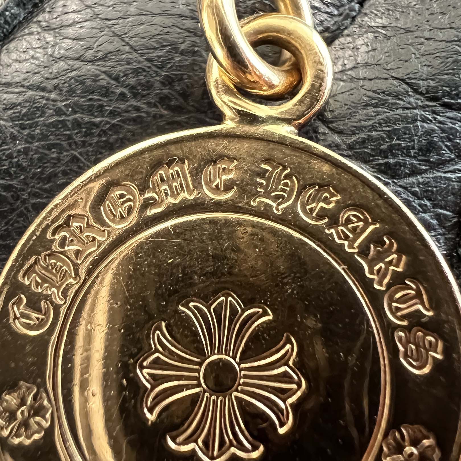 CHROME HEARTS 22K ANGEL MEDAL Pave Diamond Pendant Top クロムハーツ 22K エンジェル メダル パヴェ ダイヤモンド ペンダントトップ