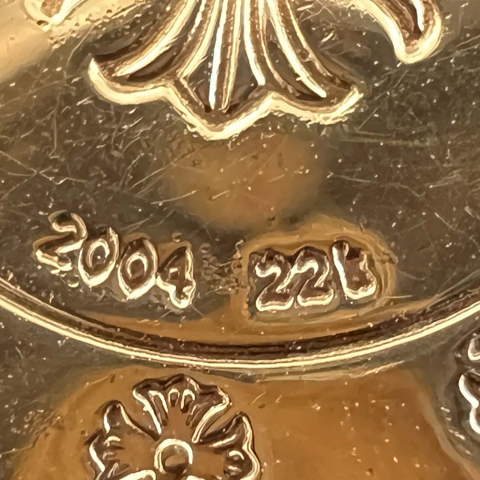 CHROME HEARTS 22K ANGEL MEDAL Pave Diamond Pendant Top クロムハーツ 22K エンジェル メダル パヴェ ダイヤモンド ペンダントトップ