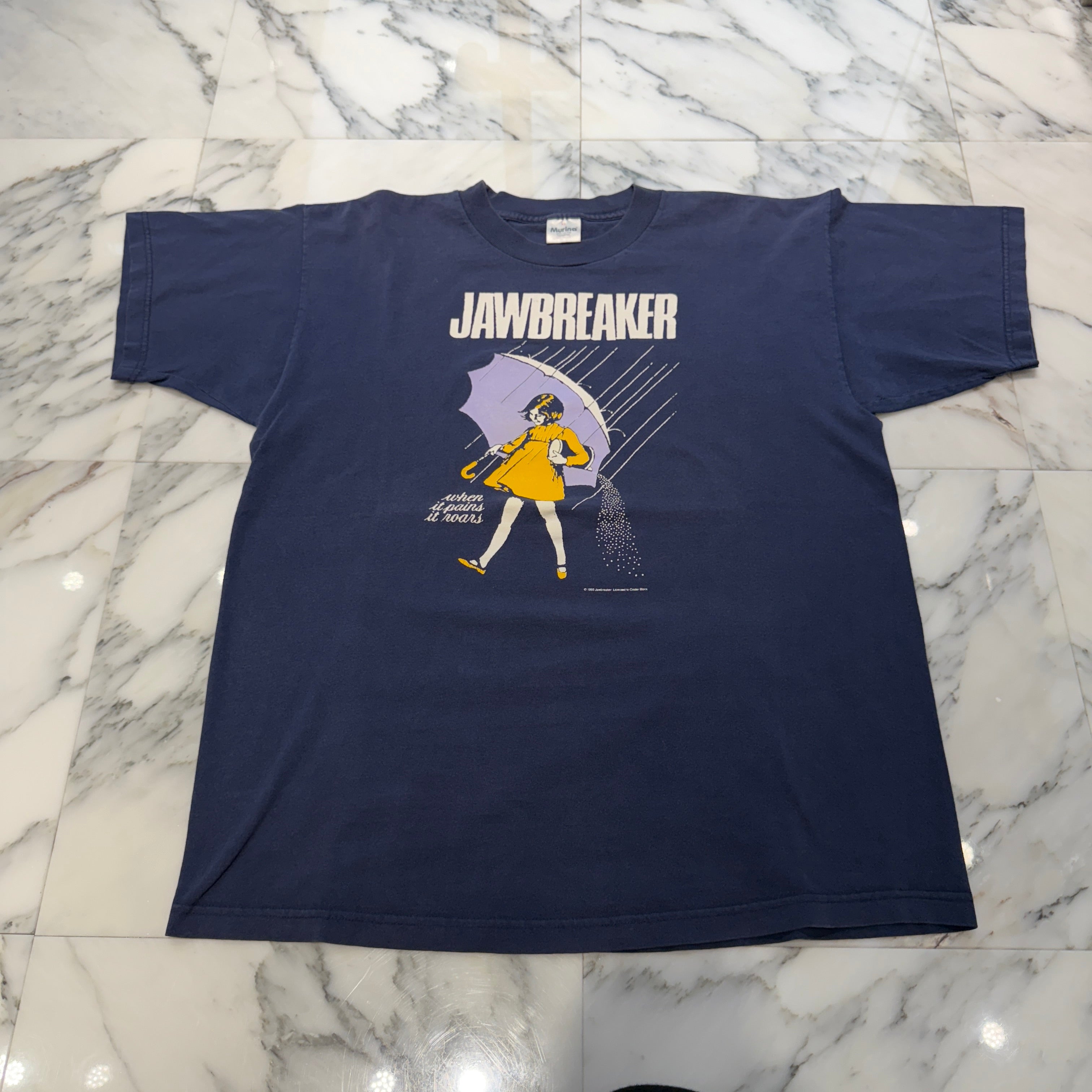 Vintage 90's Jawbreaker 1993 "When It Pains It Roars Morton Salt Girl" S/S Tee Size XL 90's ジョーブレーカー 1993 "ウェン イット ペインズ イット ロアーズ モートン ソルト ガール" Tシャツ サイズXL