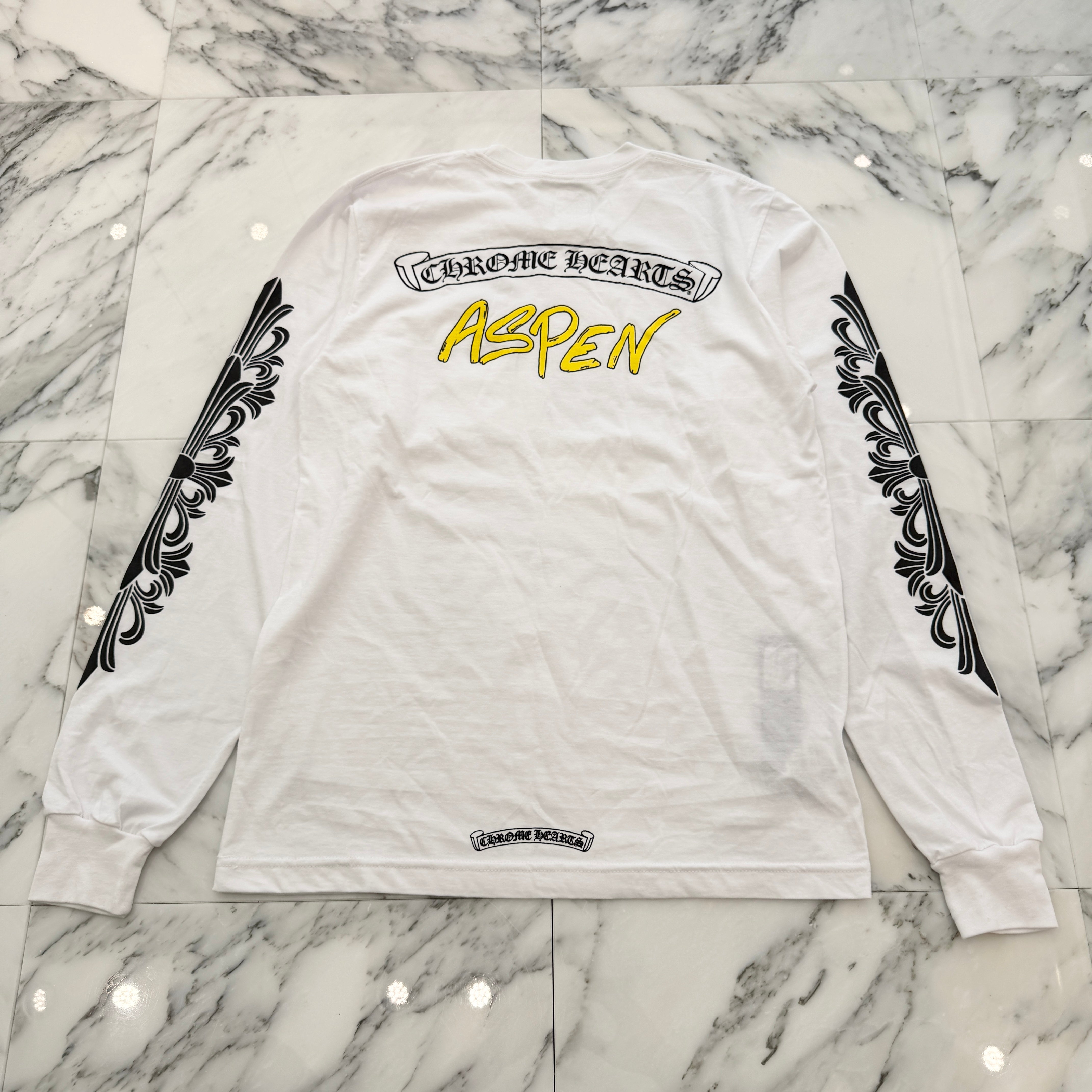 CHROME HEARTS × MATTY BOY ASPEN Limited Floral Cross Long Sleeve Tee Size M クロムハーツ × マッティボーイ アスペン限定 フローラルクロス ロングスリーブTシャツ サイズM