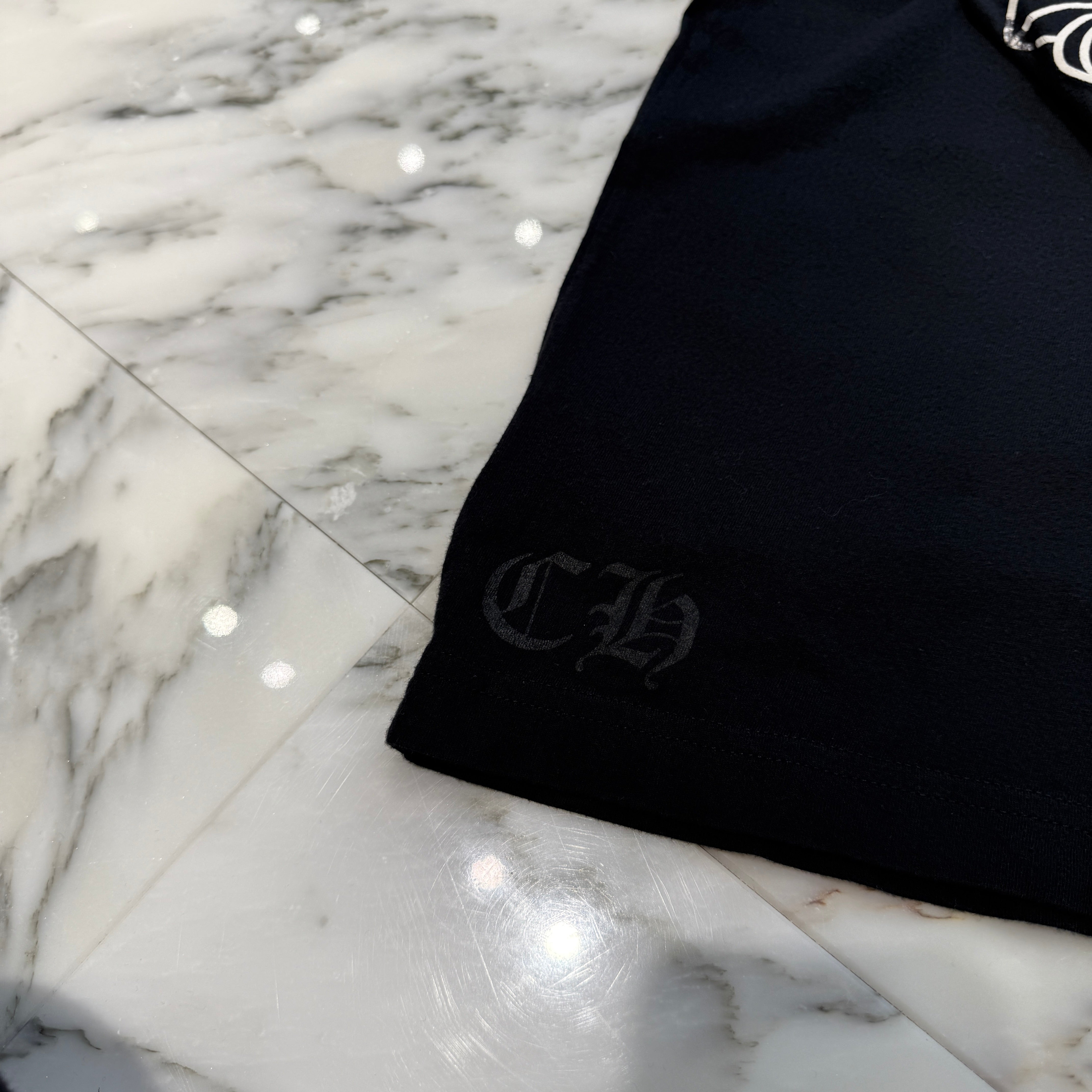 CHROME HEARTS Neck Logo Back Horseshoe Long Sleeve Tee Size M クロムハーツ ネックロゴバックホースシューTシャツ サイズM