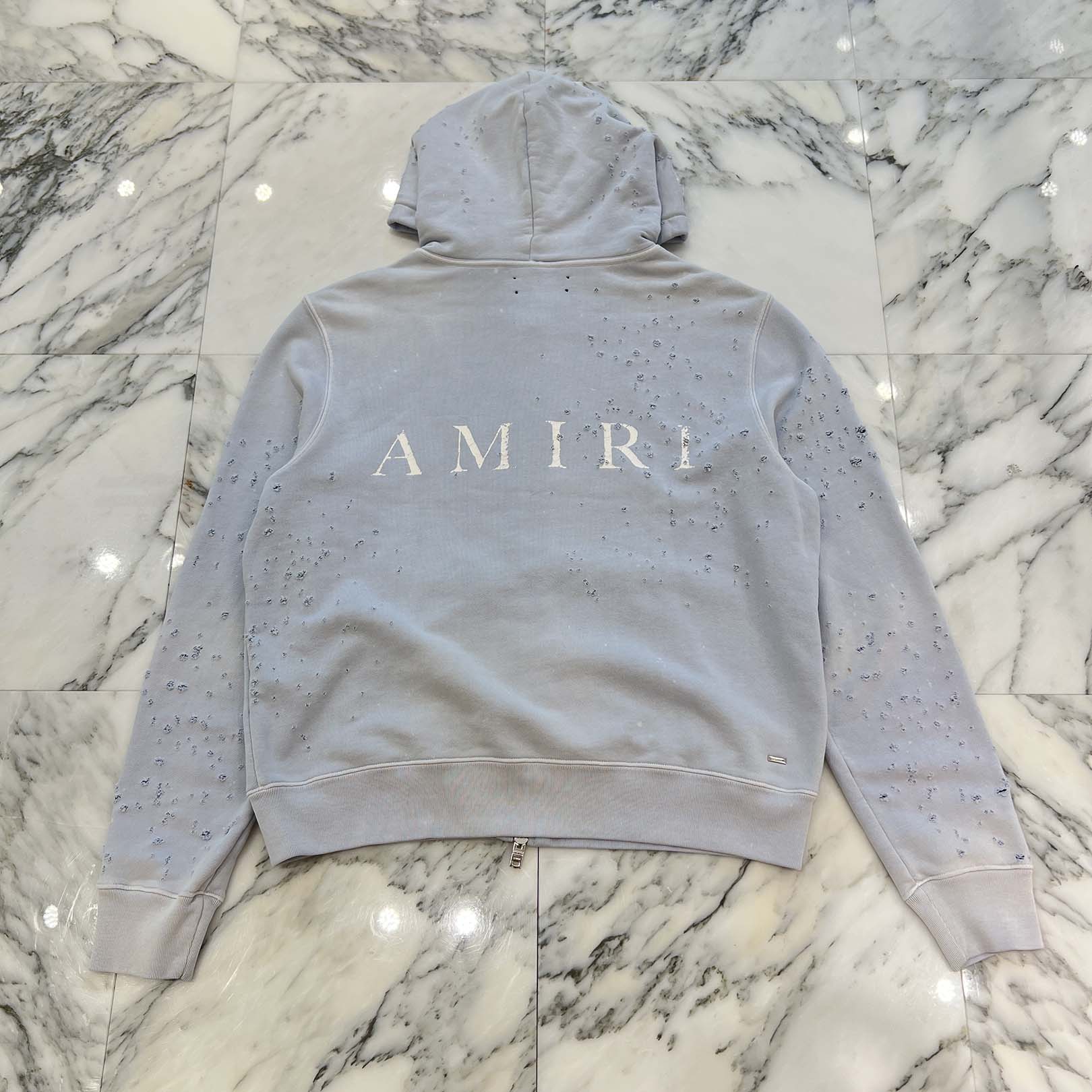 AMIRI 2024SS Shotgun Destroyer Zip Up Hoodie SRAMJYHD1021SMRCTT2 Size L アミリ ショットガン デストロイヤー ジップアップフーディ サイズL