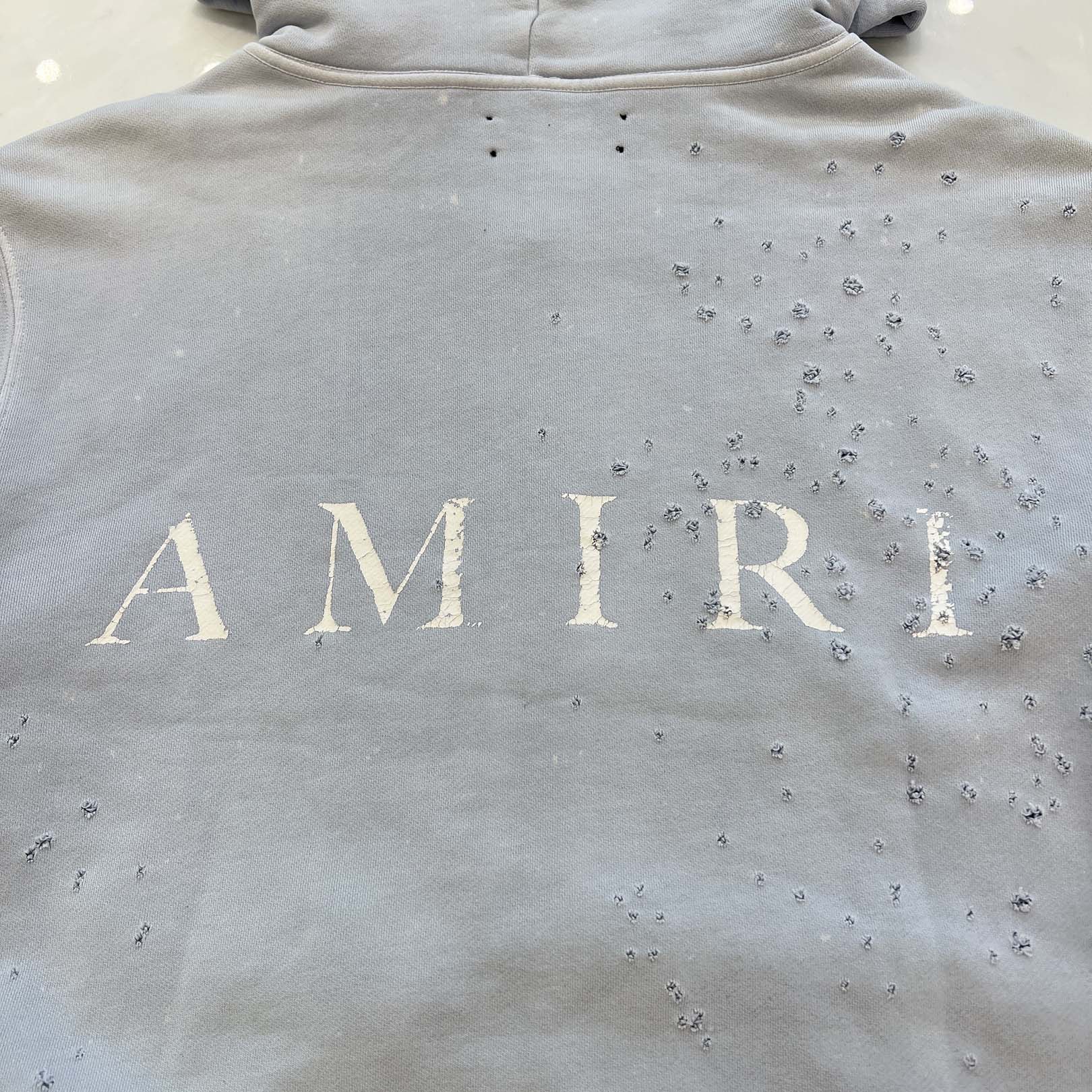 AMIRI 2024SS Shotgun Destroyer Zip Up Hoodie SRAMJYHD1021SMRCTT2