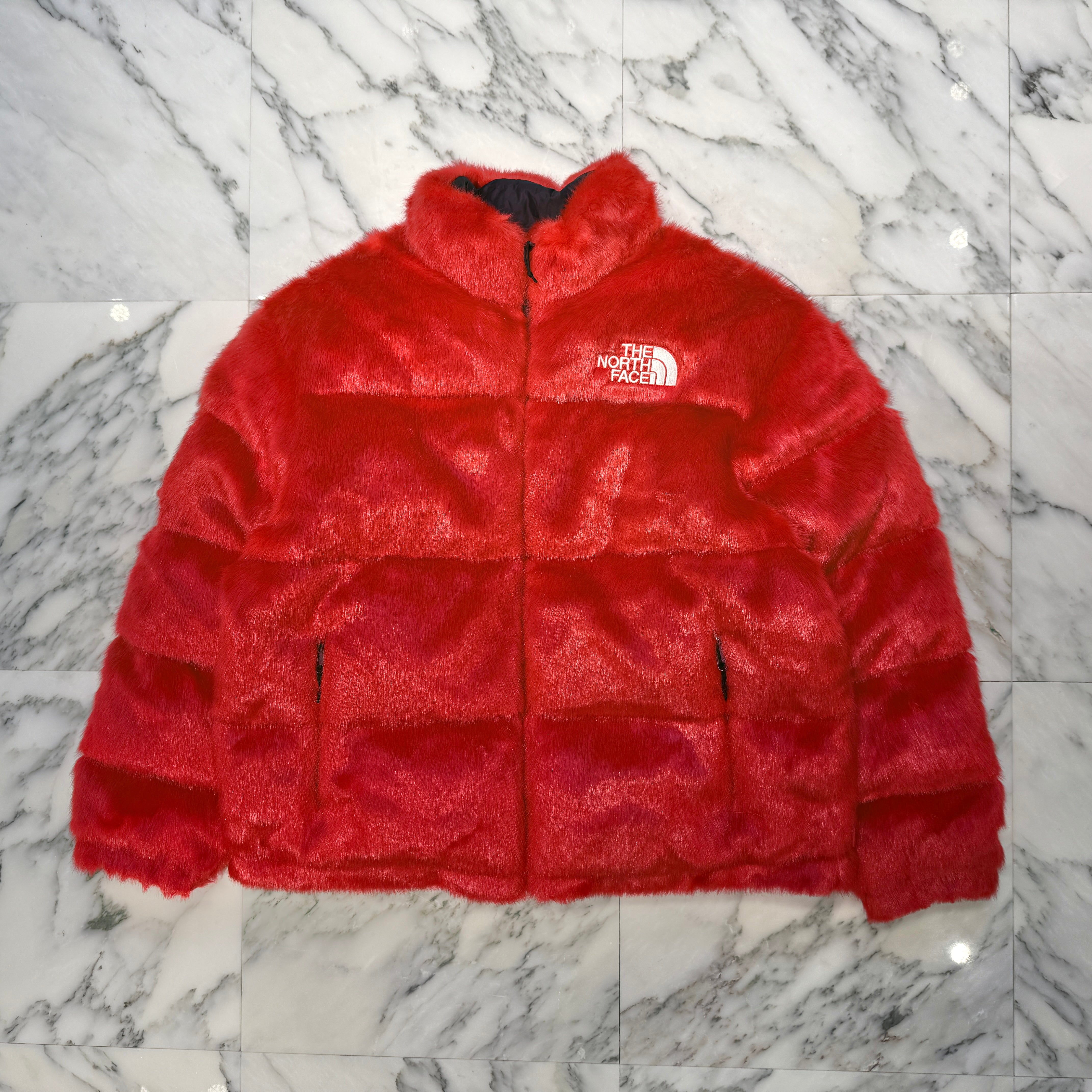 Supreme × THE NORTH FACE 2020AW Faux Fur Nuptse Down Jacket Size L