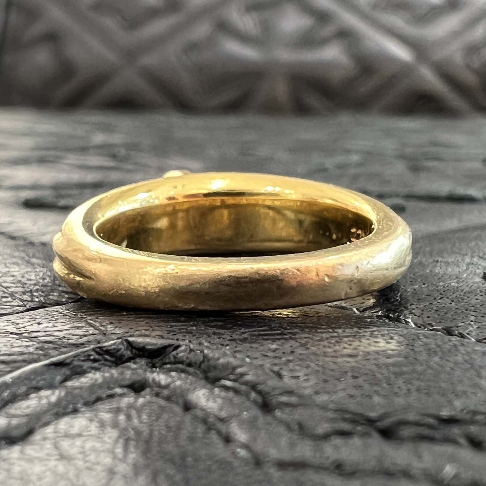 CHROME HEARTS 22K Baby Classic Dagger Ring Pave Diamond Size 5号