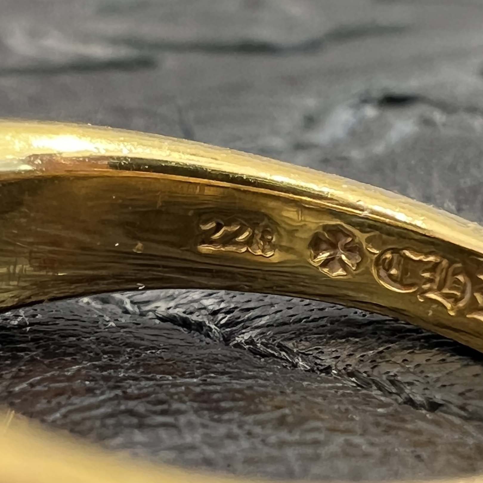 CHROME HEARTS 22K Baby Classic Dagger Ring Pave Diamond Size 5号
