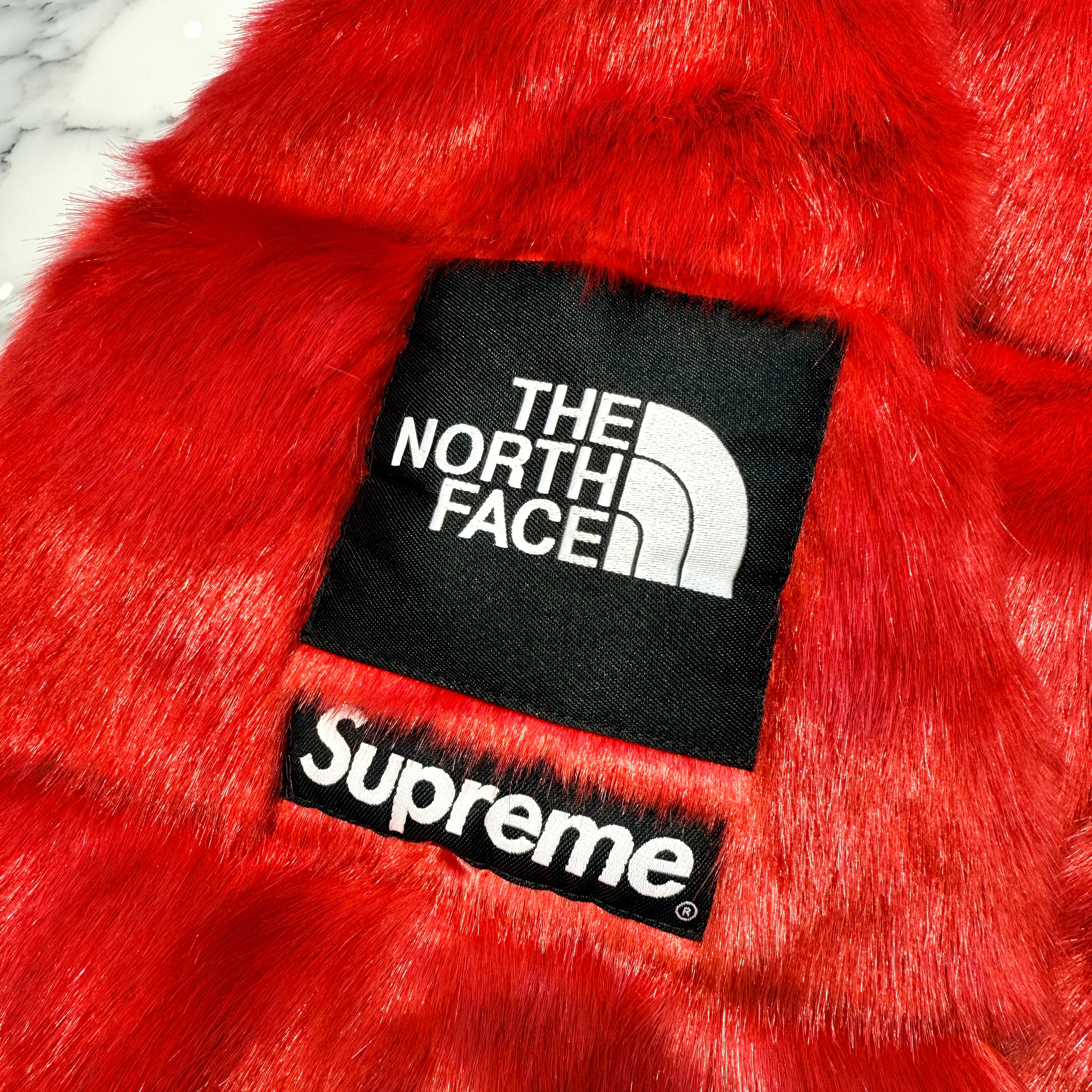 Supreme × THE NORTH FACE 2020AW Faux Fur Nuptse Down Jacket Size L