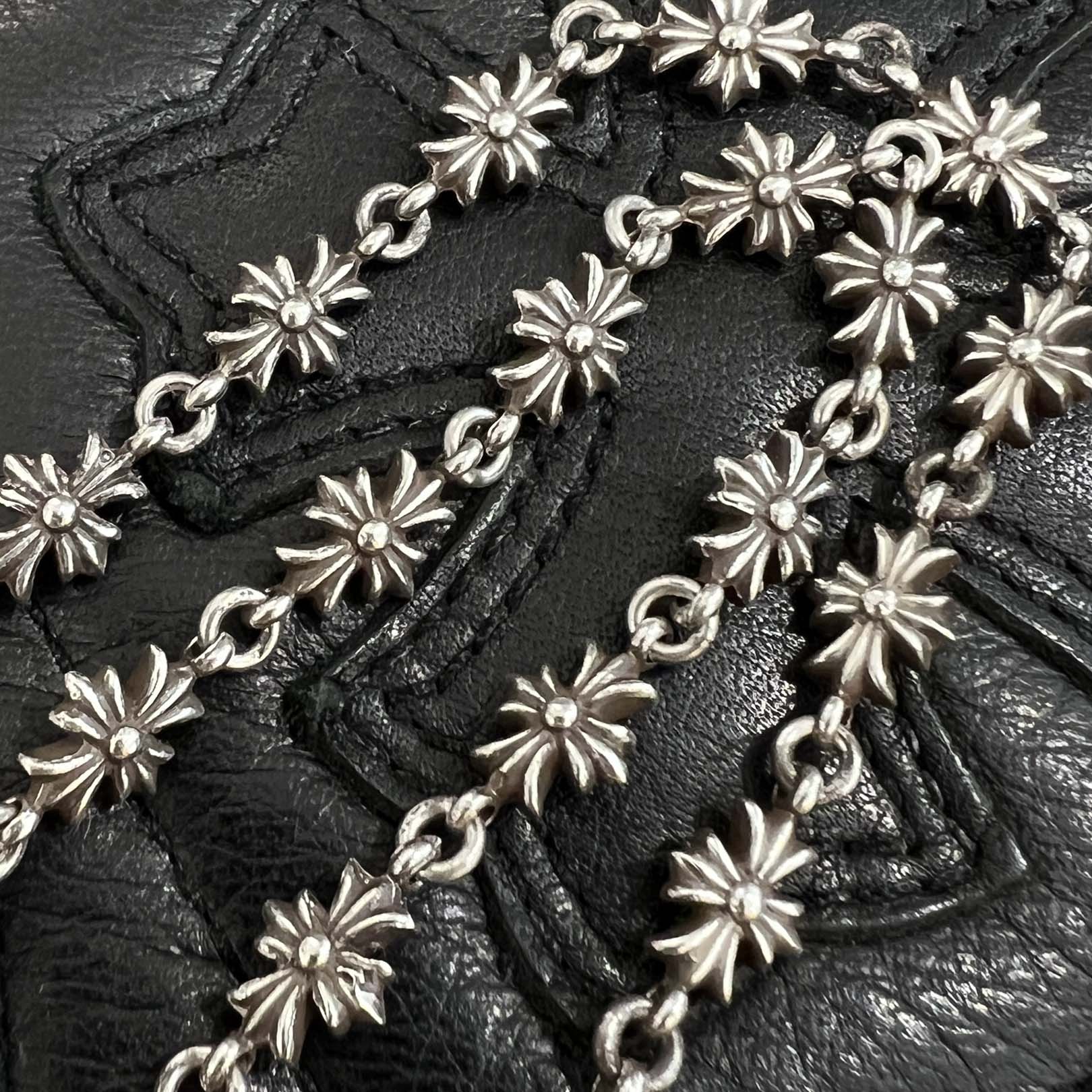 CHROME HEARTS Rosary Chalk CH Plus Chain Necklace クロムハ―ツ ロザリオ チョーク CHプラス チェーン ネックレス