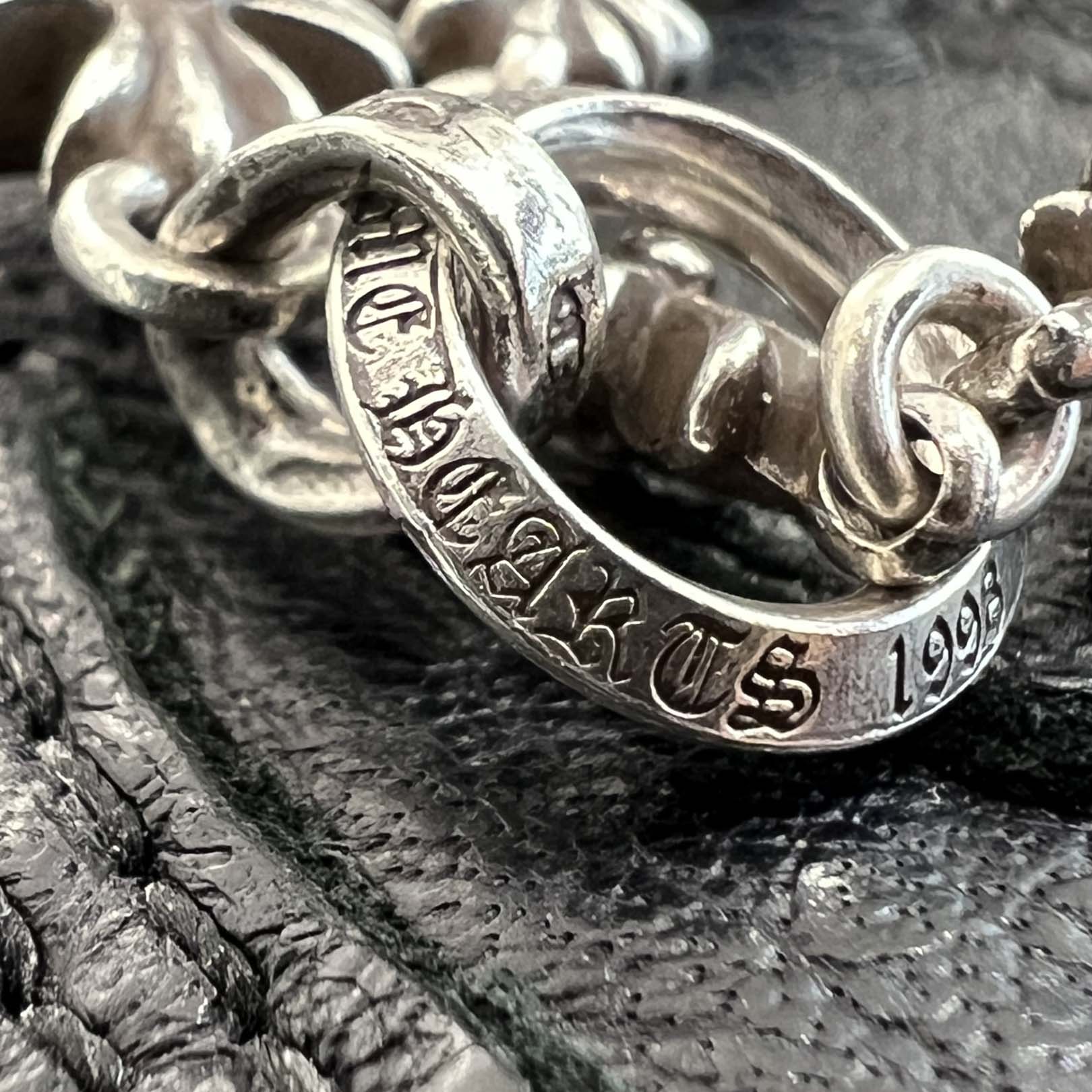 CHROME HEARTS Rosary Chalk CH Plus Chain Necklace クロムハ―ツ ロザリオ チョーク CHプラス チェーン ネックレス