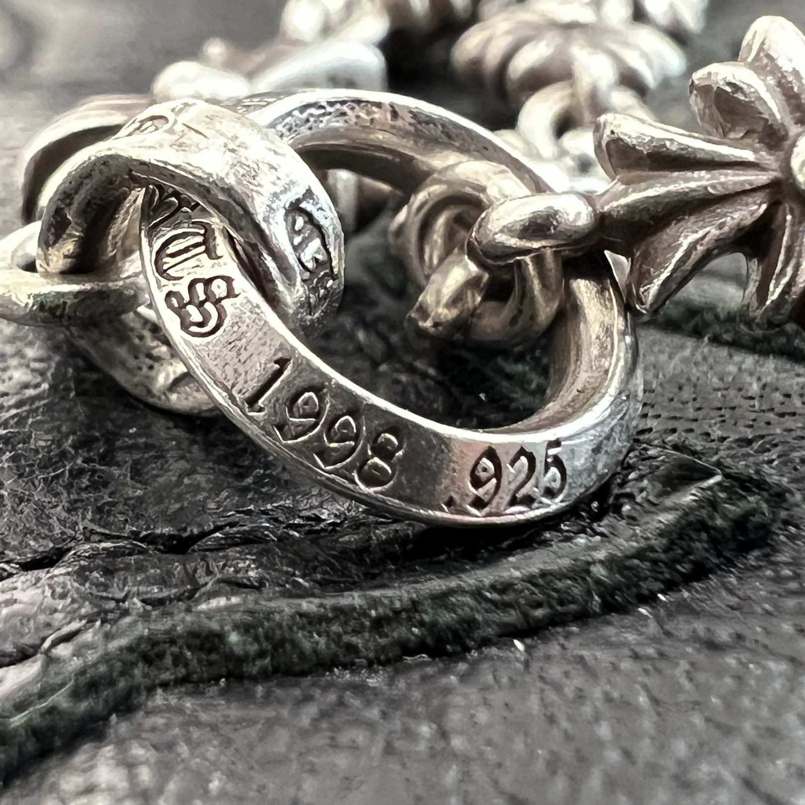 CHROME HEARTS Rosary Chalk CH Plus Chain Necklace クロムハ―ツ ロザリオ チョーク CHプラス チェーン ネックレス