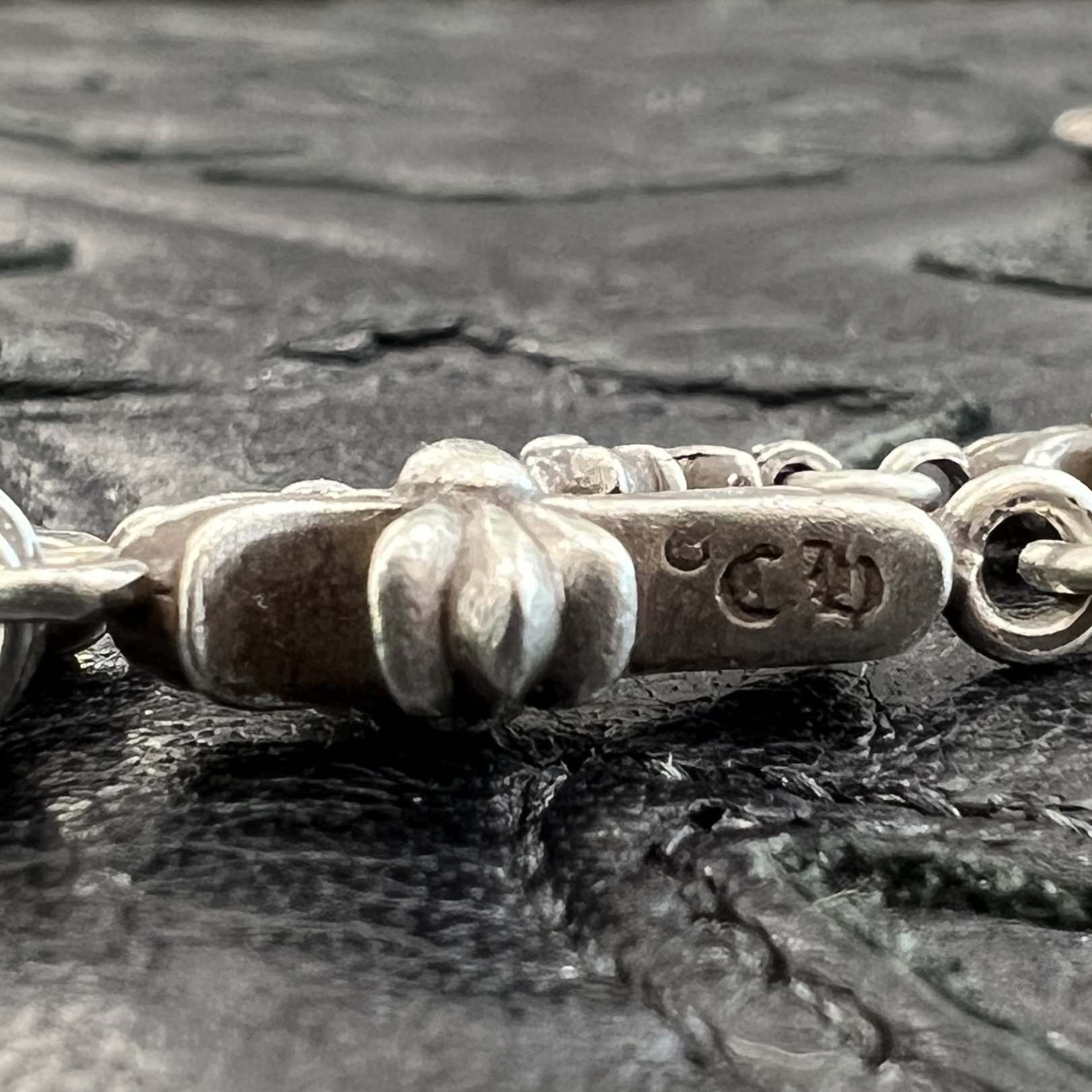 CHROME HEARTS Rosary Chalk CH Plus Chain Necklace クロムハ―ツ ロザリオ チョーク CHプラス チェーン ネックレス