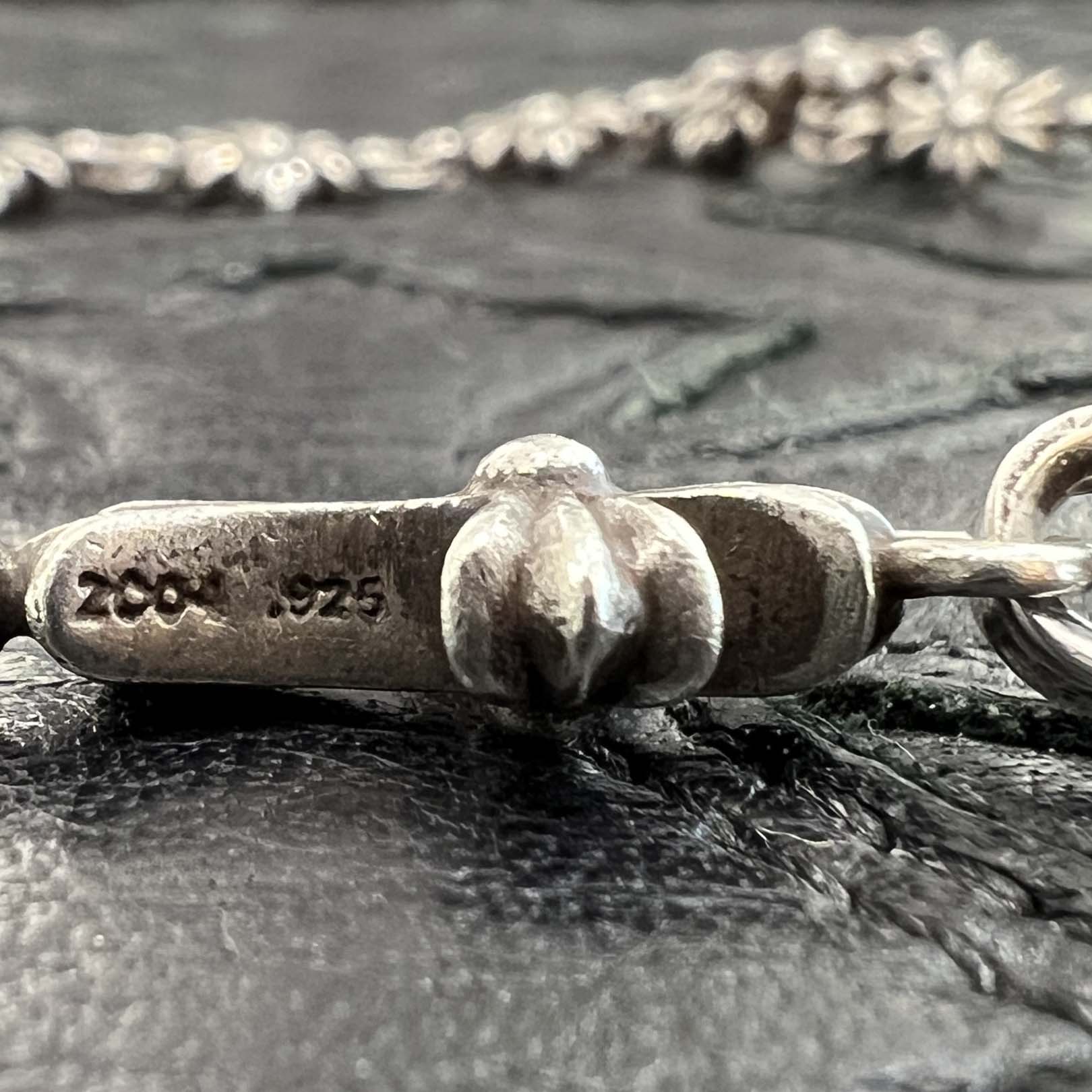 CHROME HEARTS Rosary Chalk CH Plus Chain Necklace クロムハ―ツ ロザリオ チョーク CHプラス チェーン ネックレス