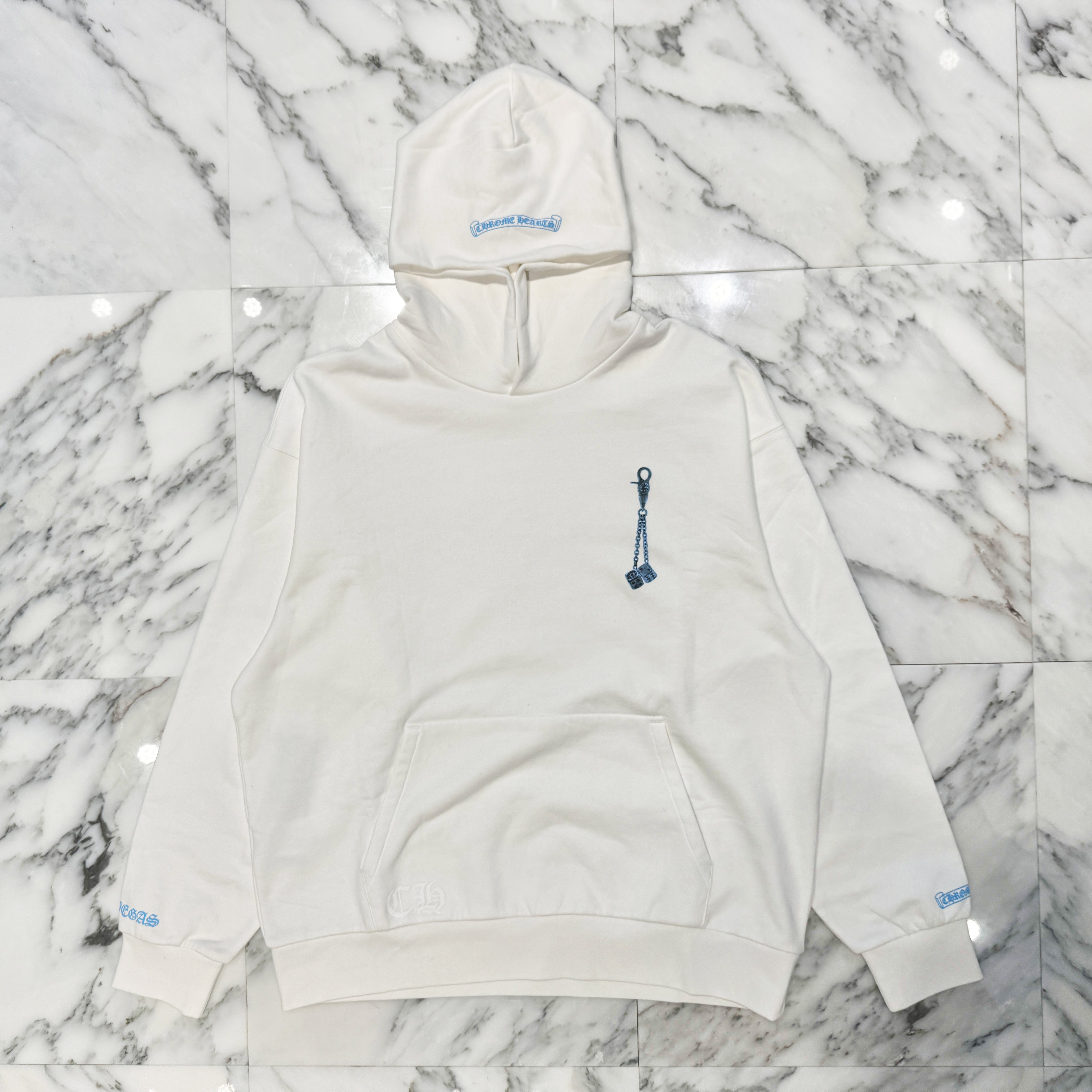 CHROME HEARTS Las Vegas Limited Fontainebleau Dice Print Pullover Hoodie Size M クロムハーツ ラスベガス限定 フォンテーヌブロー ダイス プリント プルオーバーフーディー サイズM