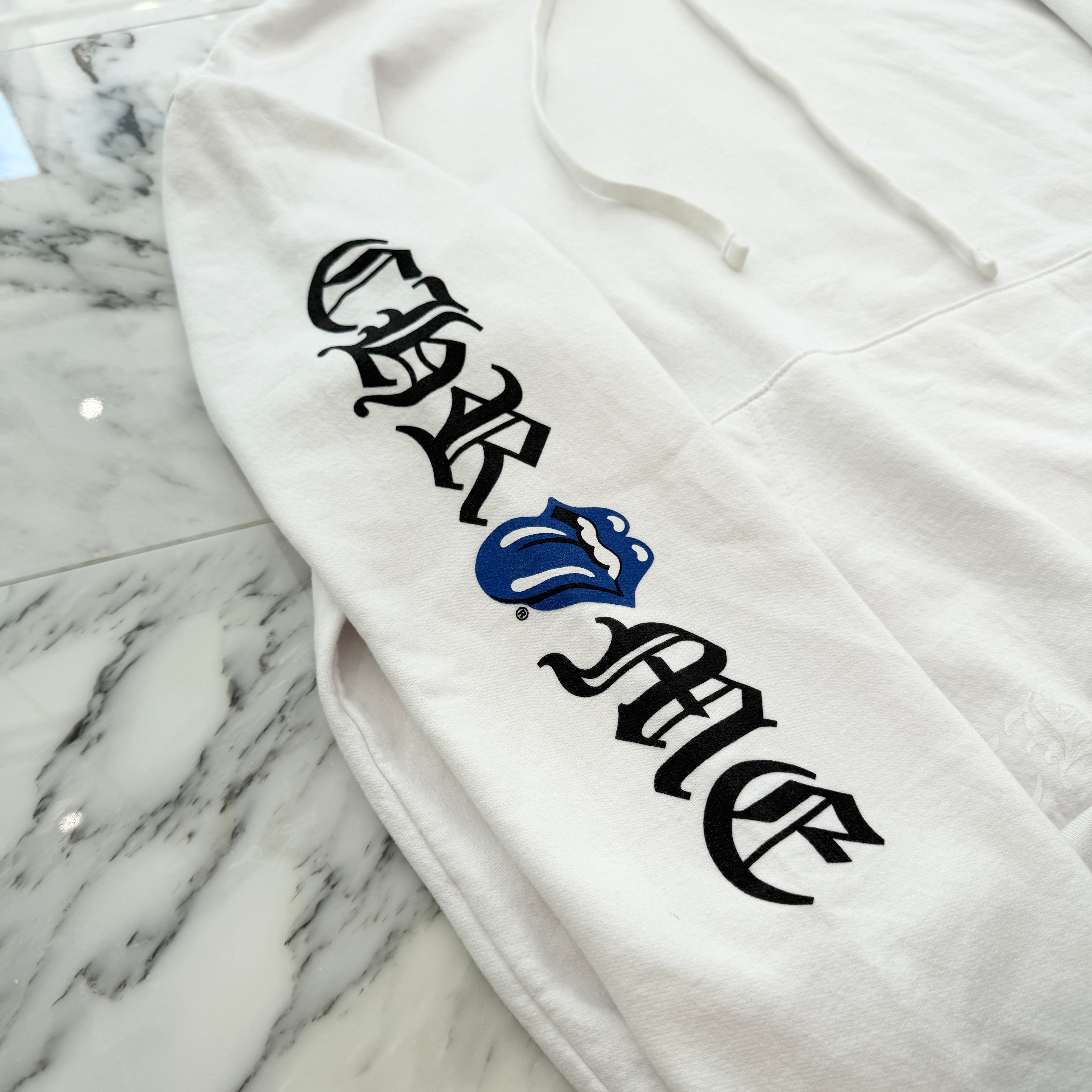 CHROME HEARTS × The Rolling Stones Lip & Tongue Print Pullover Hoodie Size XL クロムハーツ × ローリングストーンズ リップ&タン プリント プルオーバーフーディ サイズXL