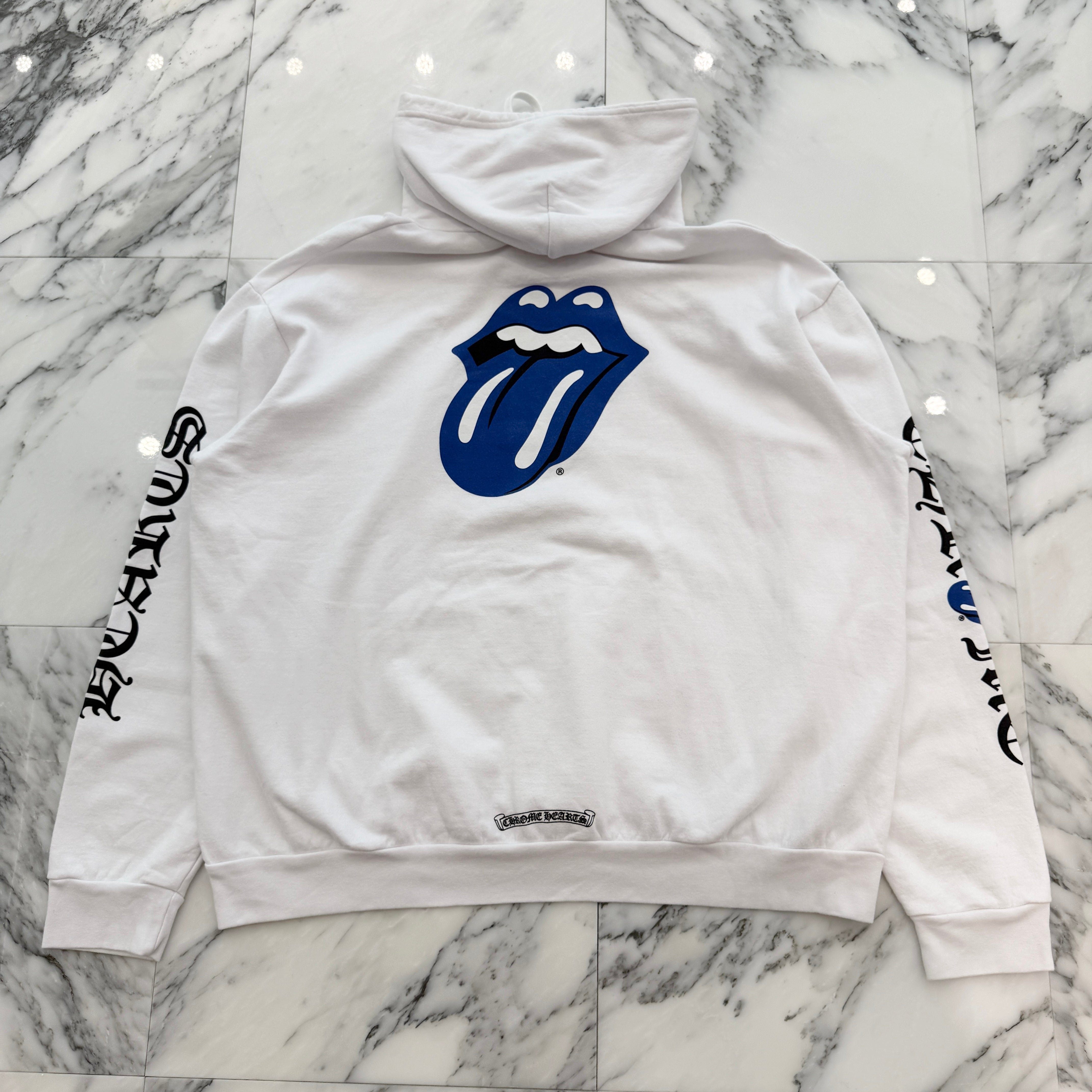 CHROME HEARTS × The Rolling Stones Lip & Tongue Print Pullover Hoodie Size XL クロムハーツ × ローリングストーンズ リップ&タン プリント プルオーバーフーディ サイズXL