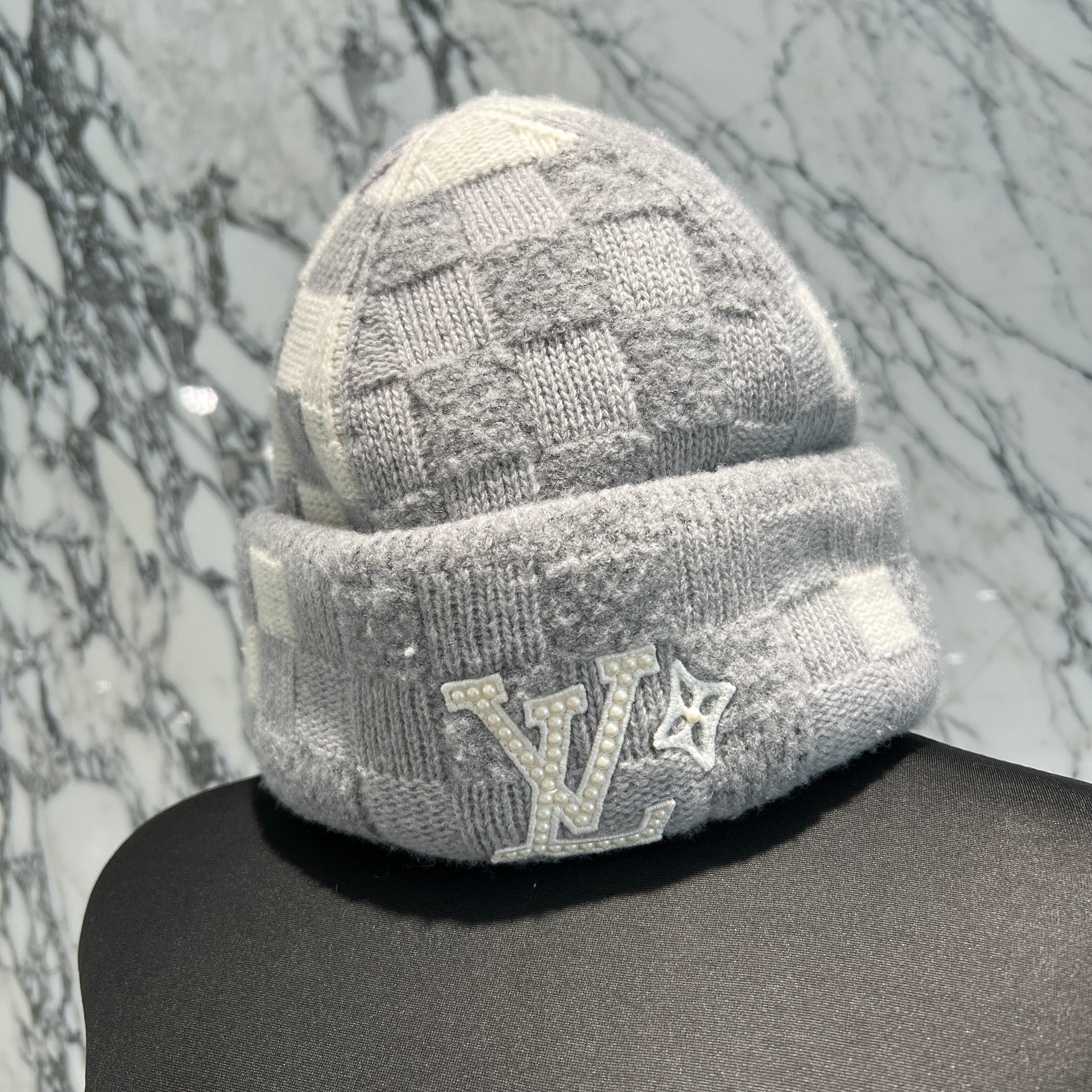 Louis Vuitton Pearls Beanieニット帽ビーニー