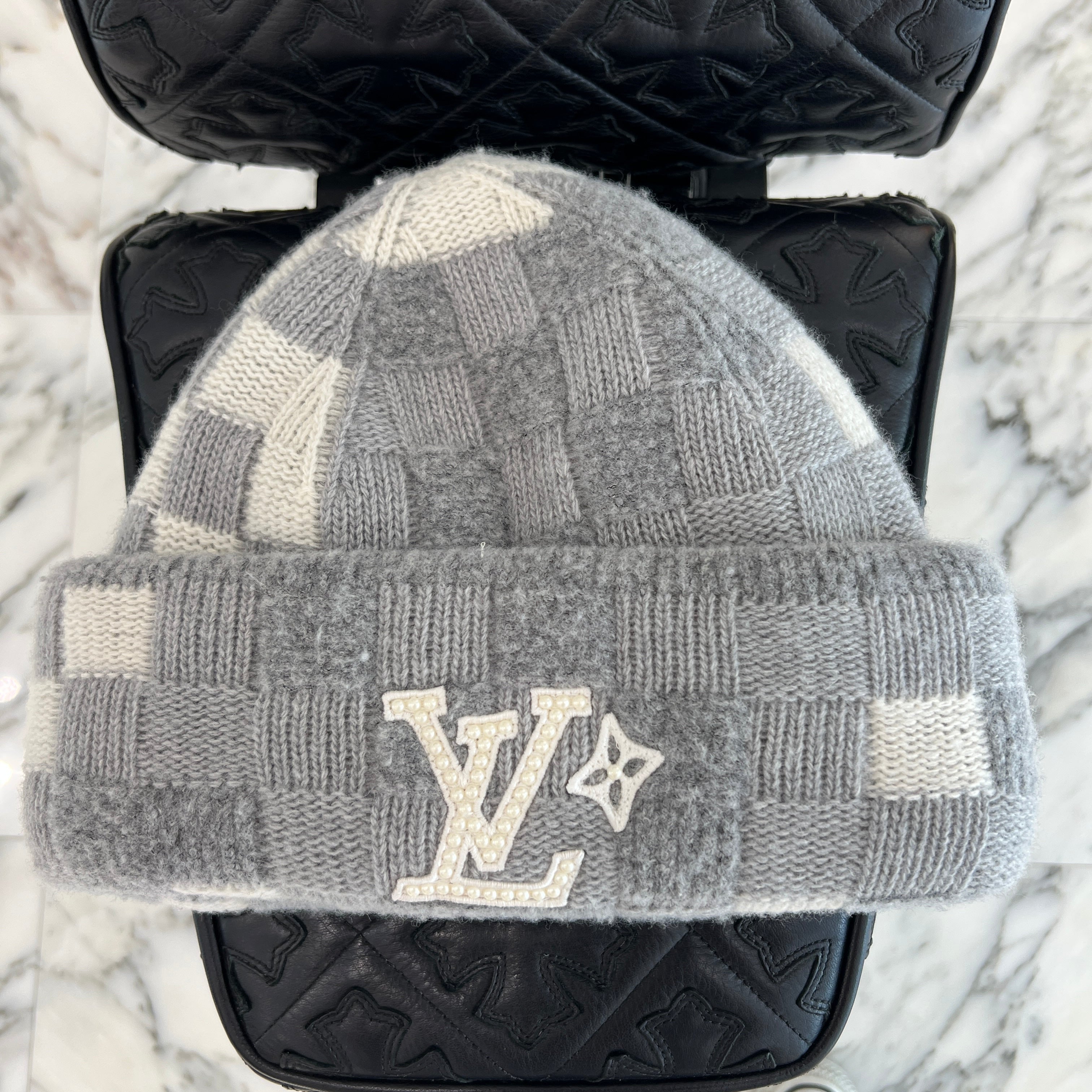 LOUIS VUITTON 2024SS Crushed Damouflage Pearl Beanie M7874A Size S ルイヴィトン クラッシュ ダモフラージュ パール ビーニー サイズS