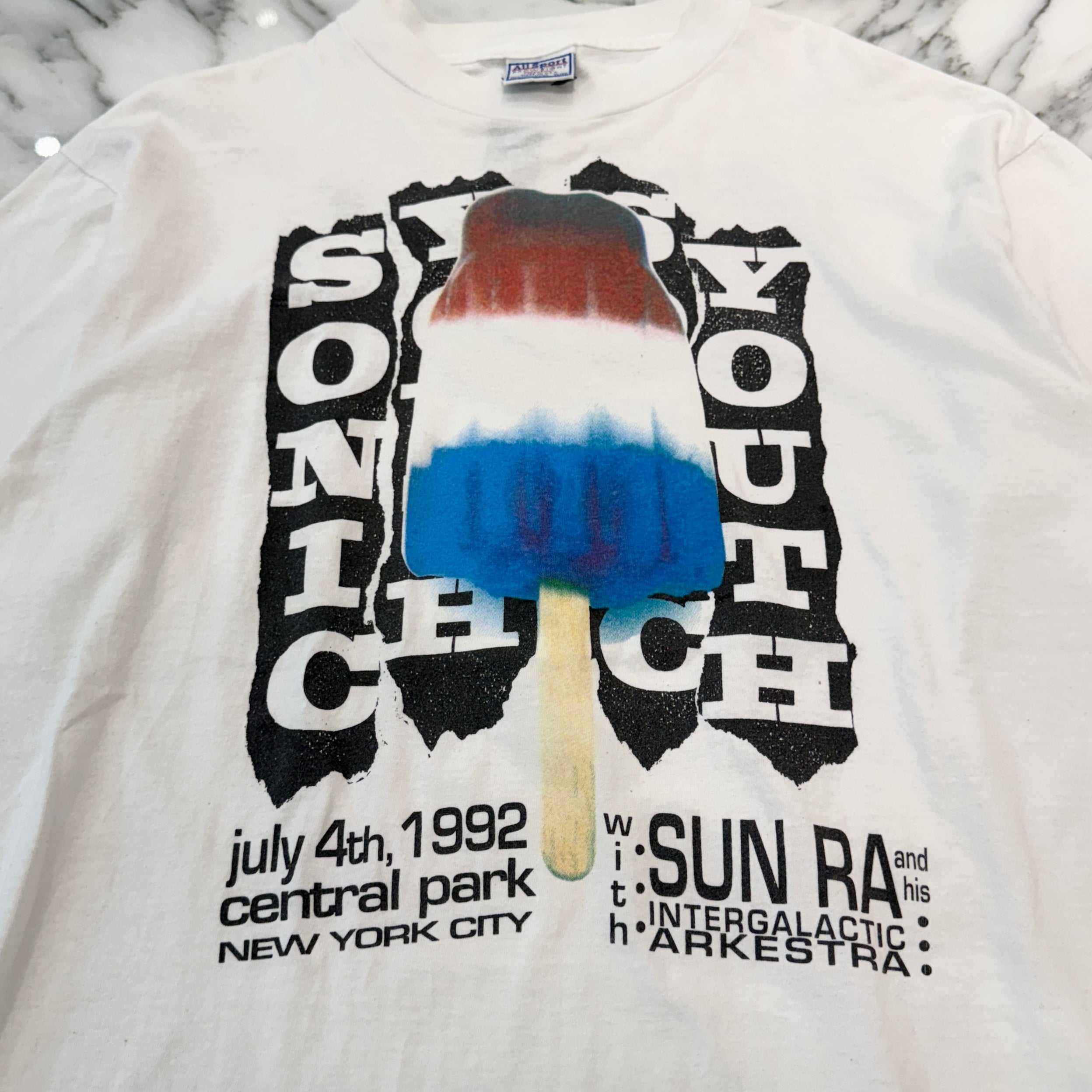 Vintage 90's SONIC YOUTH "Bomb Pop" 1992 All Sports S/S Tee Size XL 90's ソニックユース "ボムポップ" 1992 オールスポーツ社製 Tシャツ サイズXL