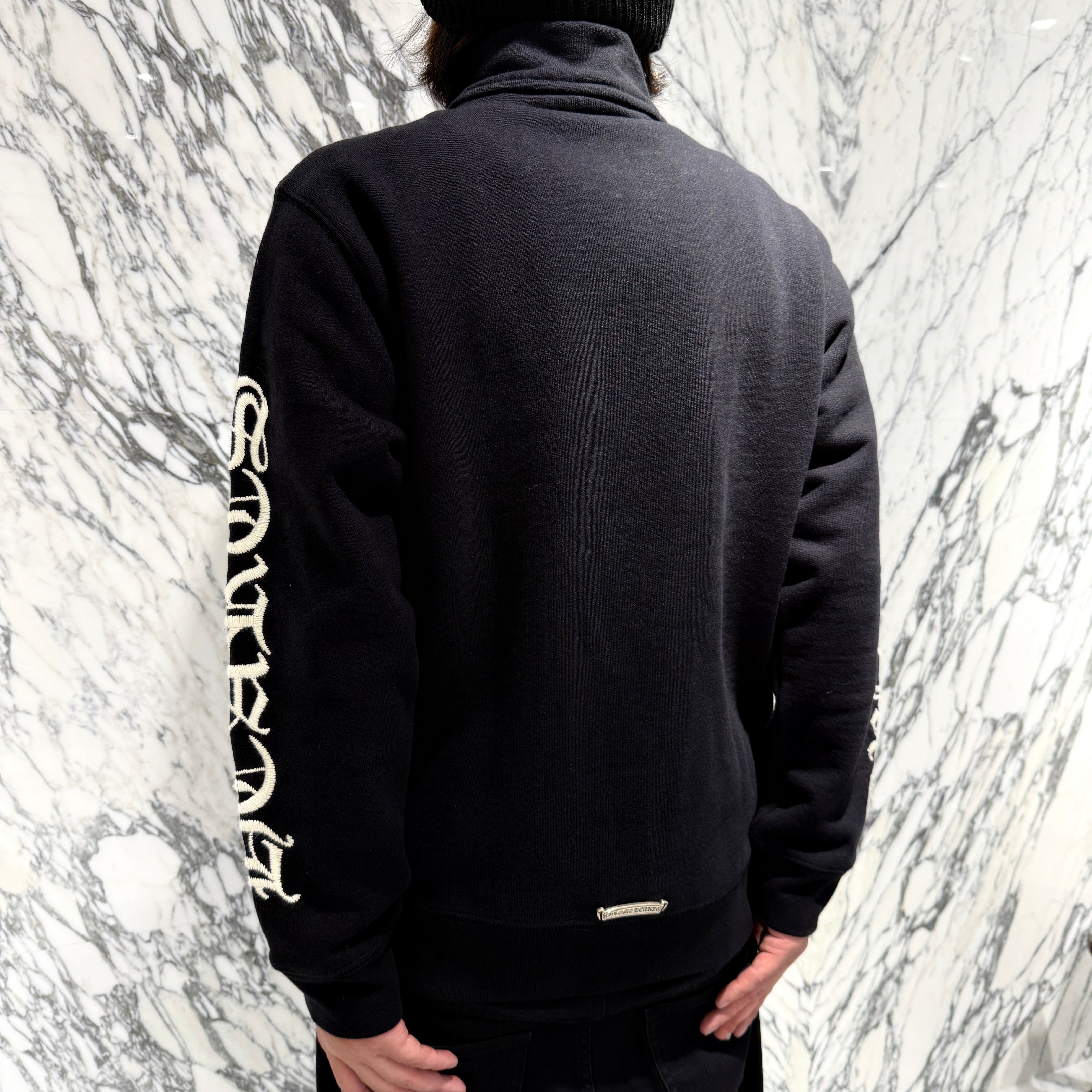 CHROME HEARTS Y NOT SLO RIDE CH Embroidery Half Zip Sweat Shirt Size XL クロムハーツ ワイノット ソロライドCH刺繍ハーフジップスウェットシャツ サイズ XL